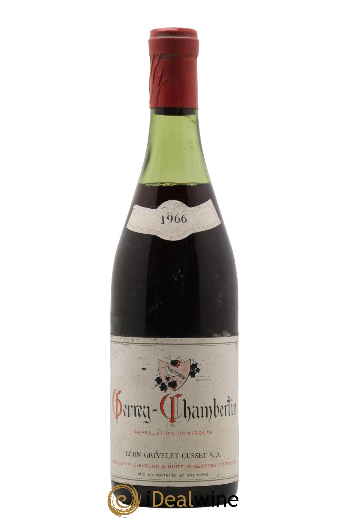 Gevrey-Chambertin Domaine Grivelet-Cusset 1966 - Lot de 1 bouteille - 0