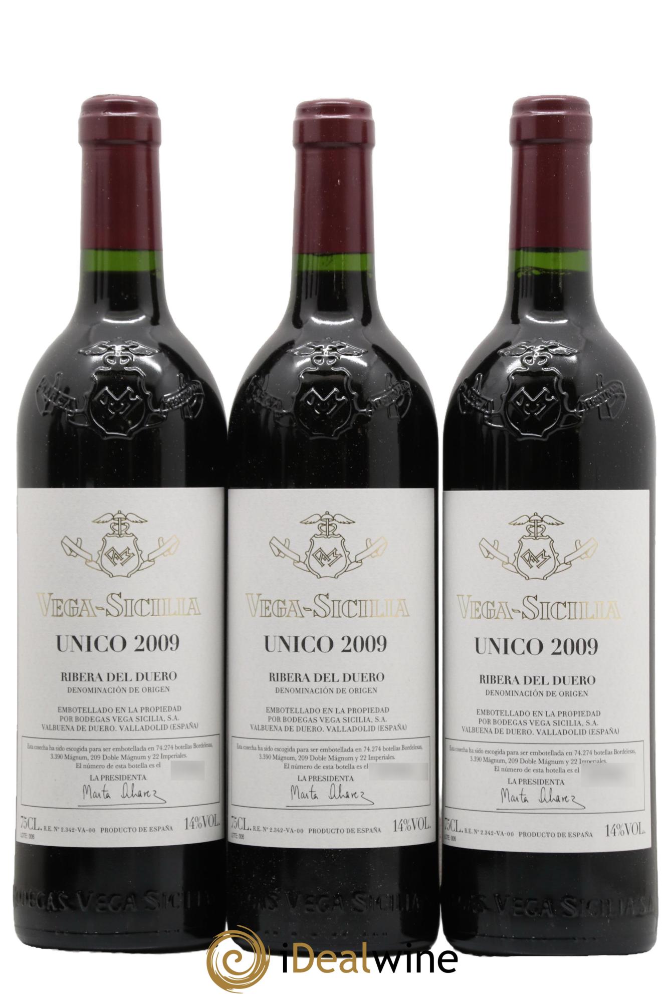 Ribera Del Duero DO Vega Sicilia Unico Famille Alvarez 2009 - Posten von 6 Flaschen - 1