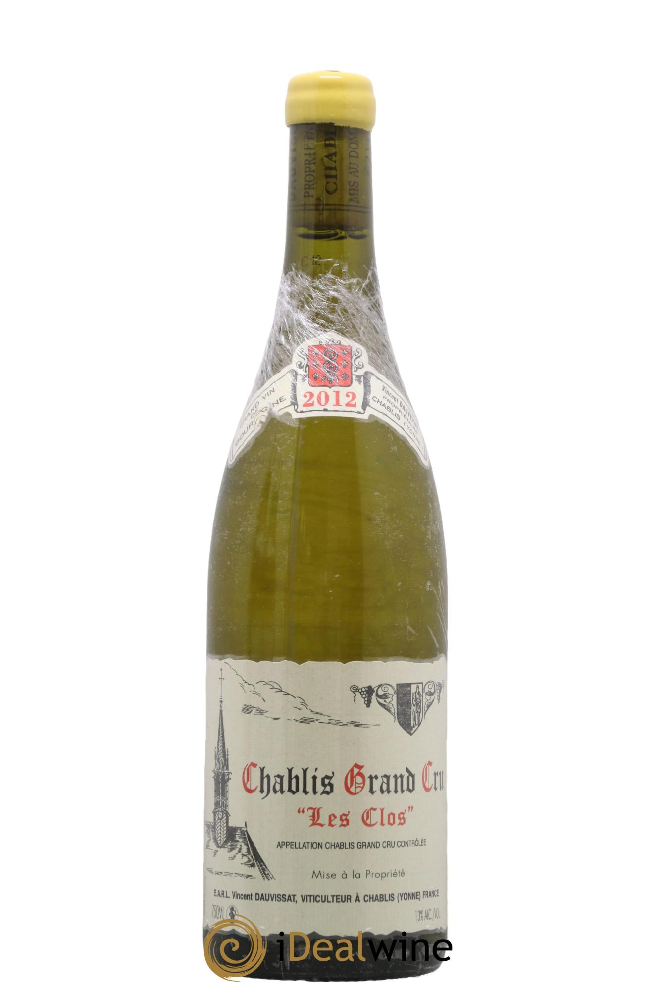 Chablis Grand Cru Les Clos Vincent Dauvissat (Domaine) 2012 - Lot de 1 bouteille - 0