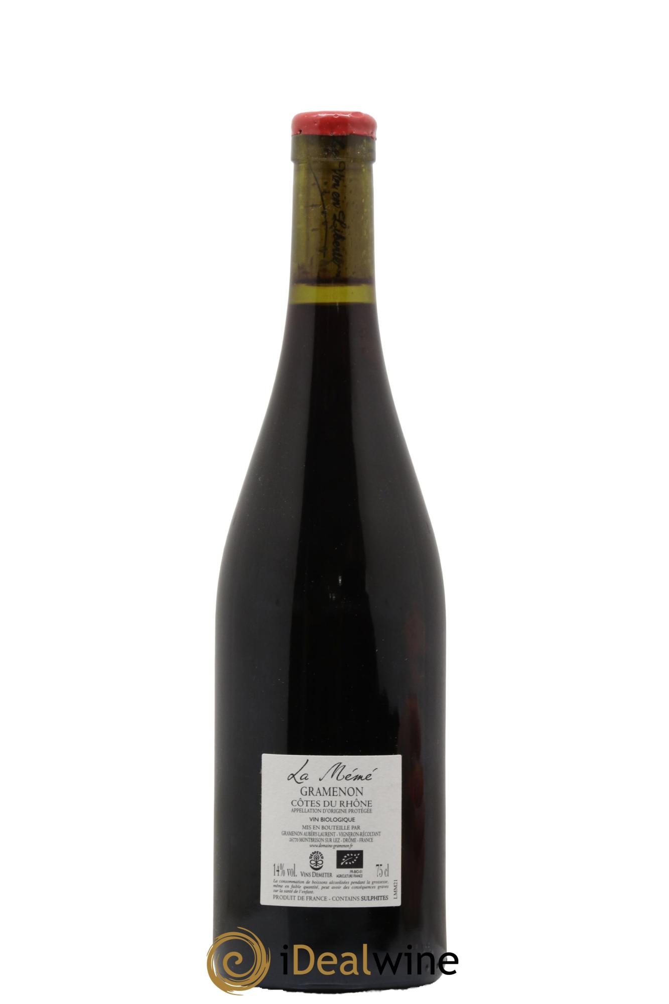 Côtes du Rhône La Mémé Ceps Centenaires Gramenon (Domaine) 2021 - Lot de 1 bouteille - 1