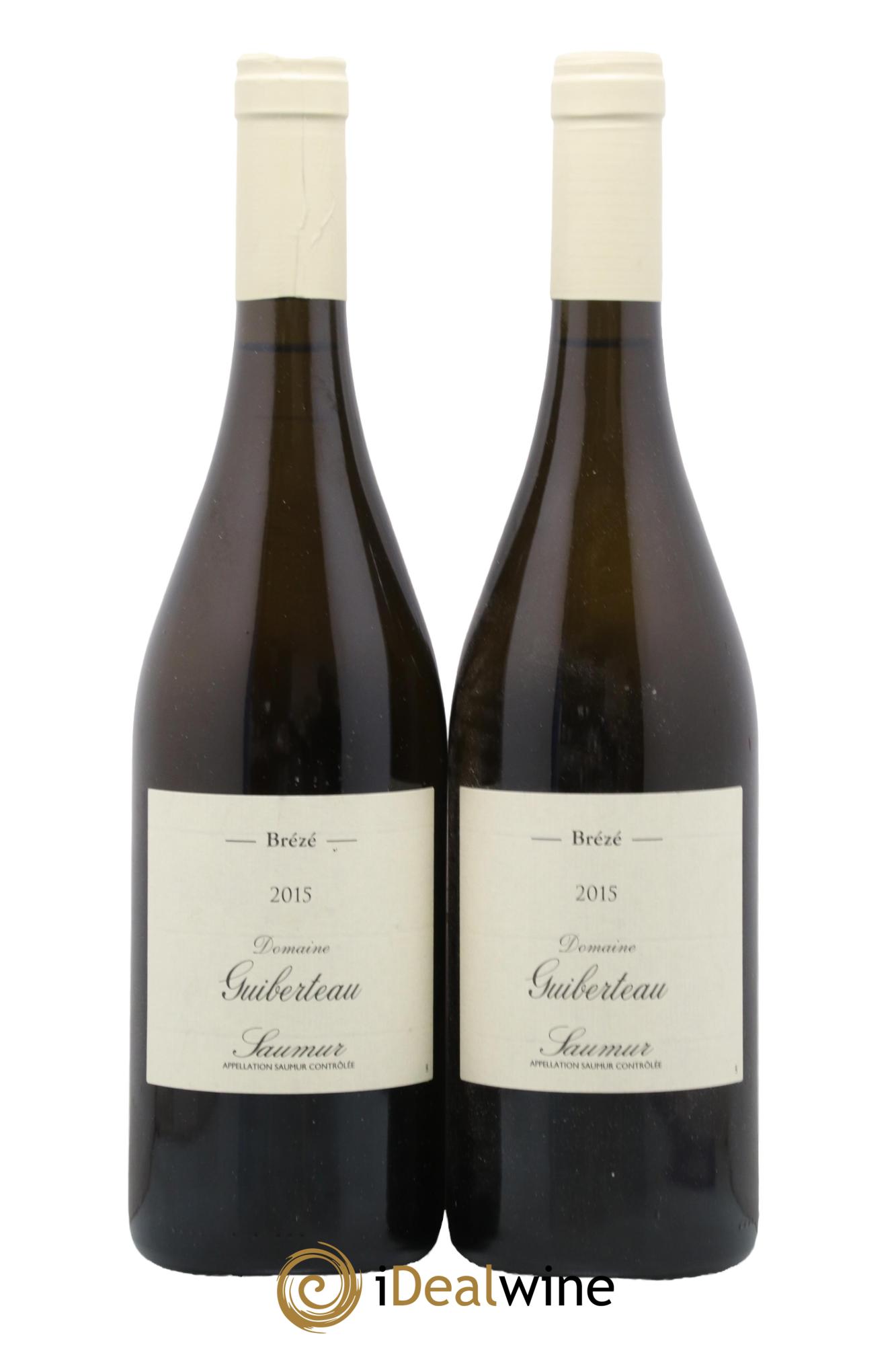 Saumur Brézé Domaine Guiberteau 2015 - Lot of 2 bottles - 0