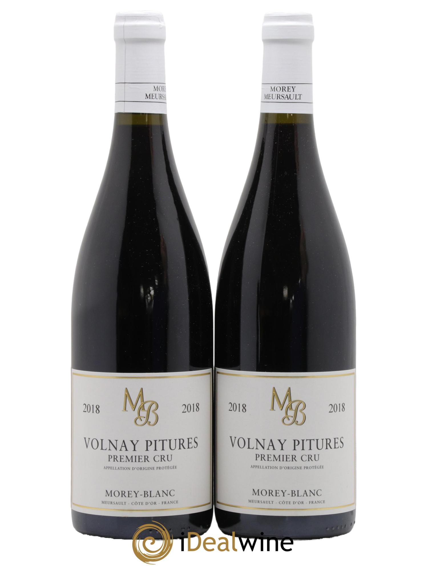 Volnay 1er Cru Pitures Morey-Blanc 2018 - Lot de 2 bouteilles - 0