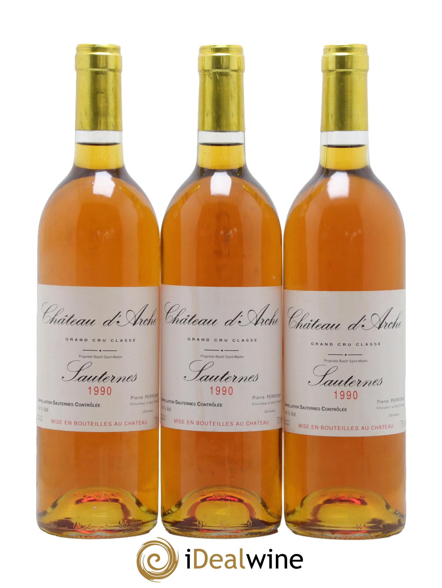 Château d' Arche 2ème Grand Cru Classé 1990 - Lot de 3 bouteilles - 0