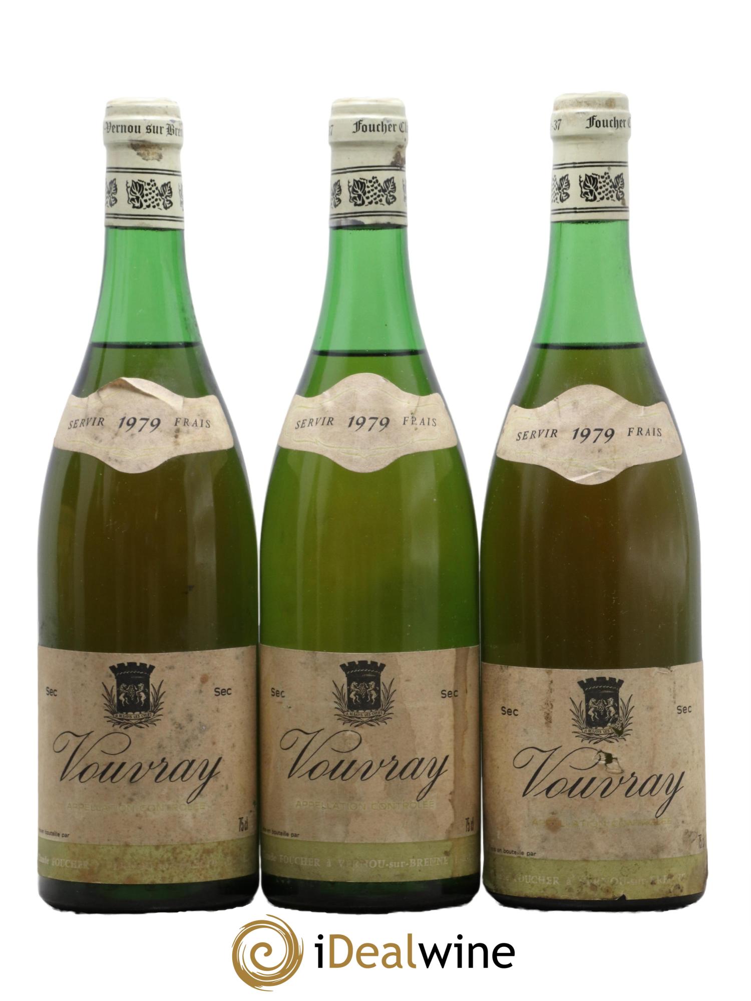 Vouvray Foucher 1979 - Lot of 3 bottles - 0