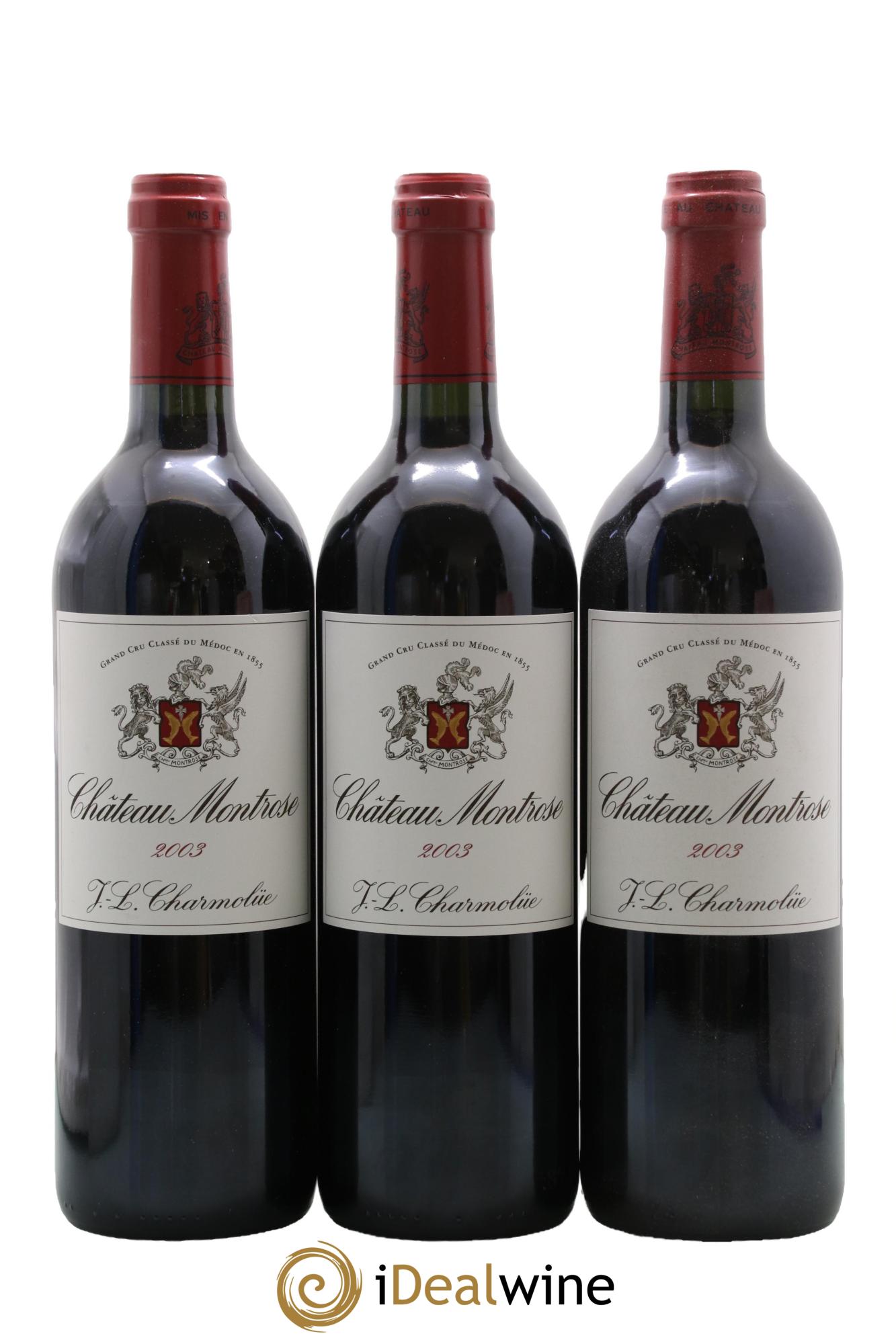 Château Montrose 2ème Grand Cru Classé 2003 - Lot de 3 bouteilles - 0