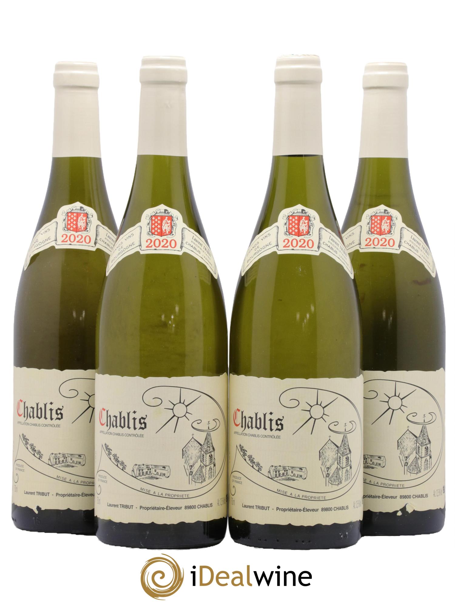 Chablis Laurent Tribut 2020 - Lot of 4 bottles - 0