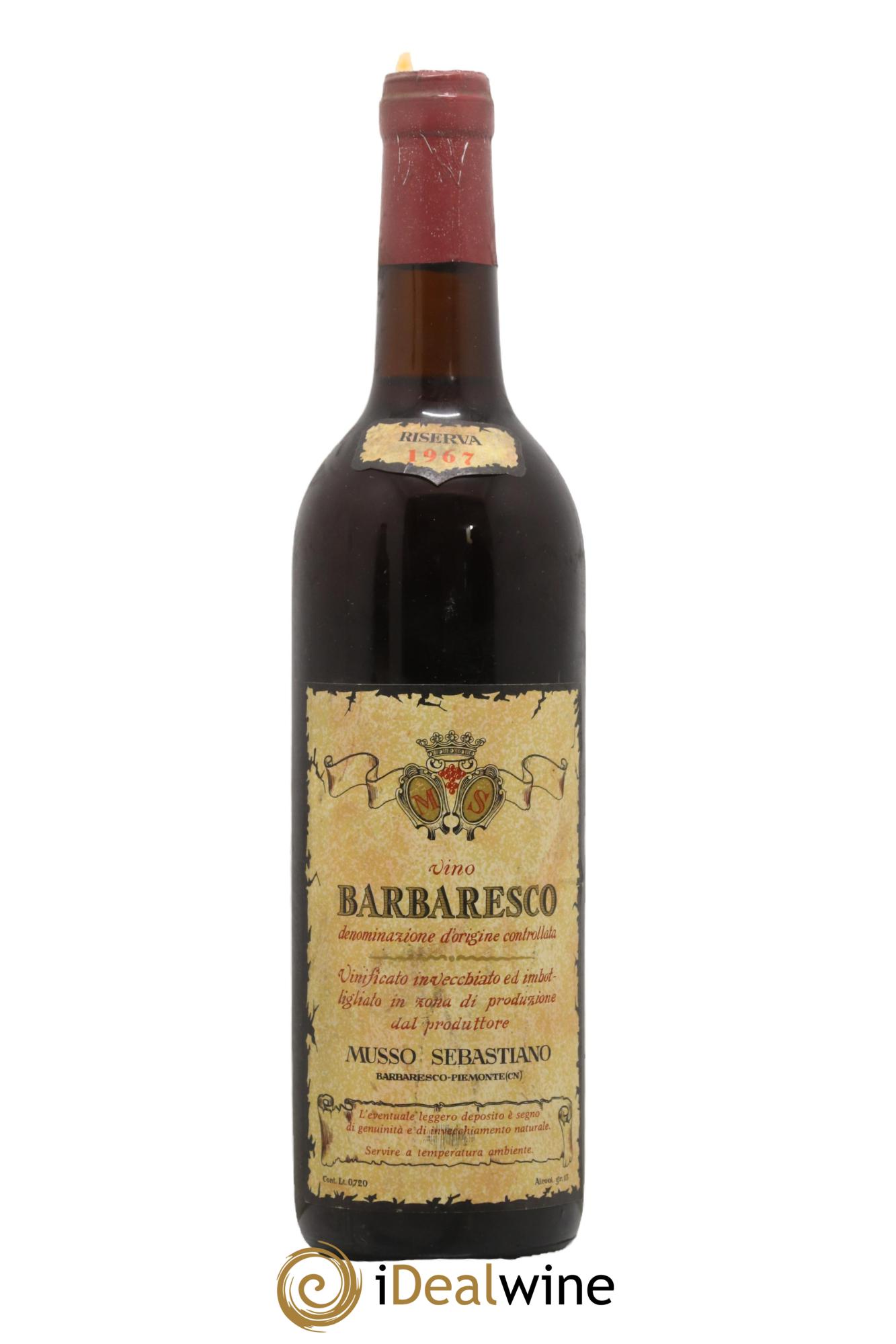 Barbaresco DOCG Riserva Musso Sebastiano 1967 - Posten von 1 Flasche - 0