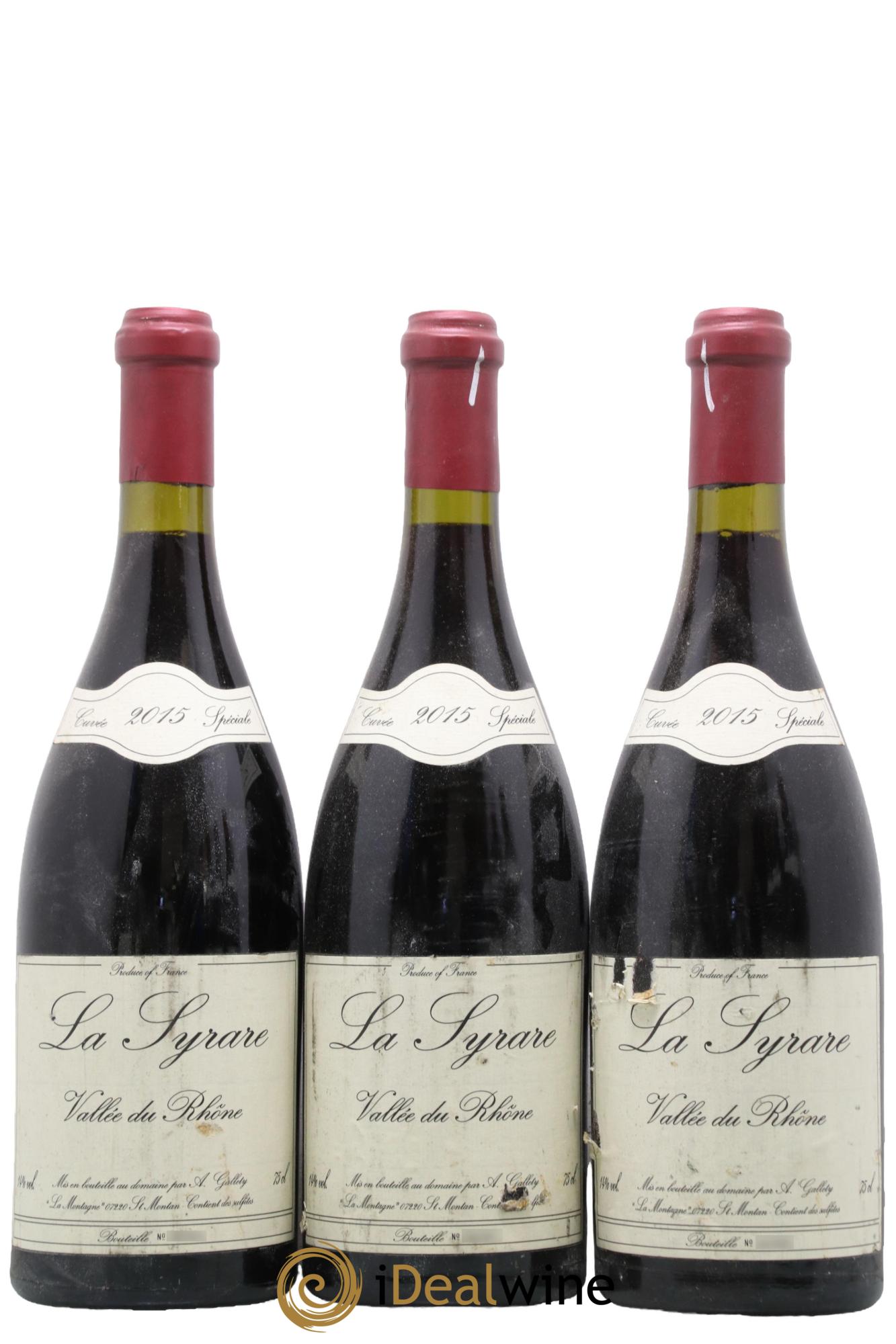 Côtes du Vivarais La Syrare Gallety (Domaine) 2015 - Lot de 3 bouteilles - 0