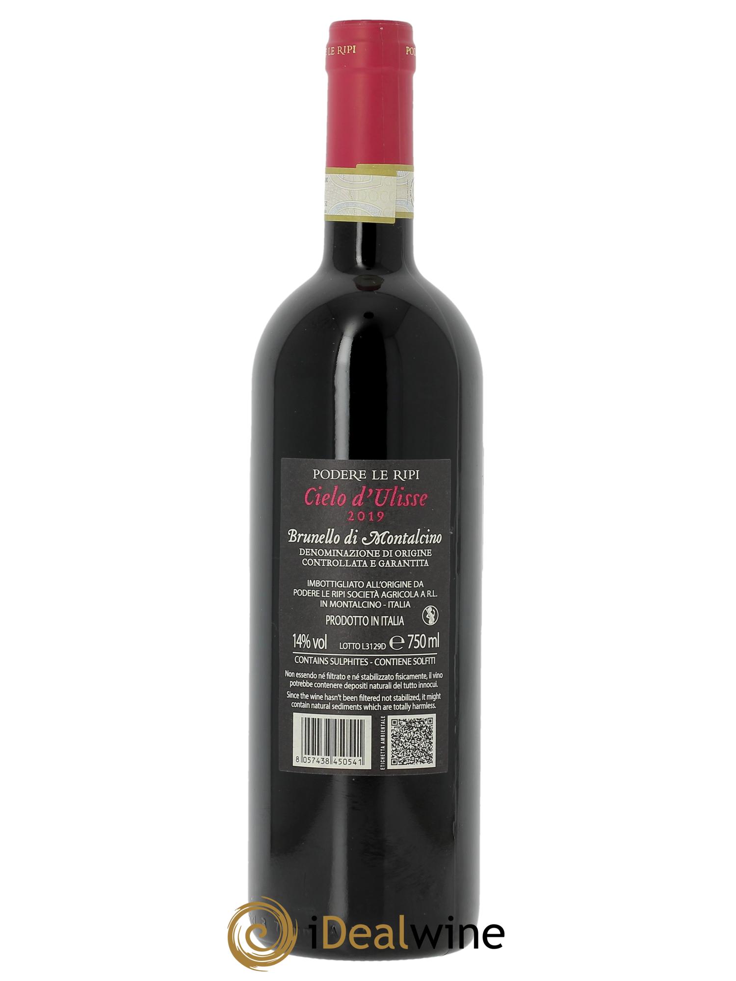 Brunello di Montalcino DOCG Podere Le Ripi Cielo d'Ulisse  2019 - Lot de 1 bouteille - 1