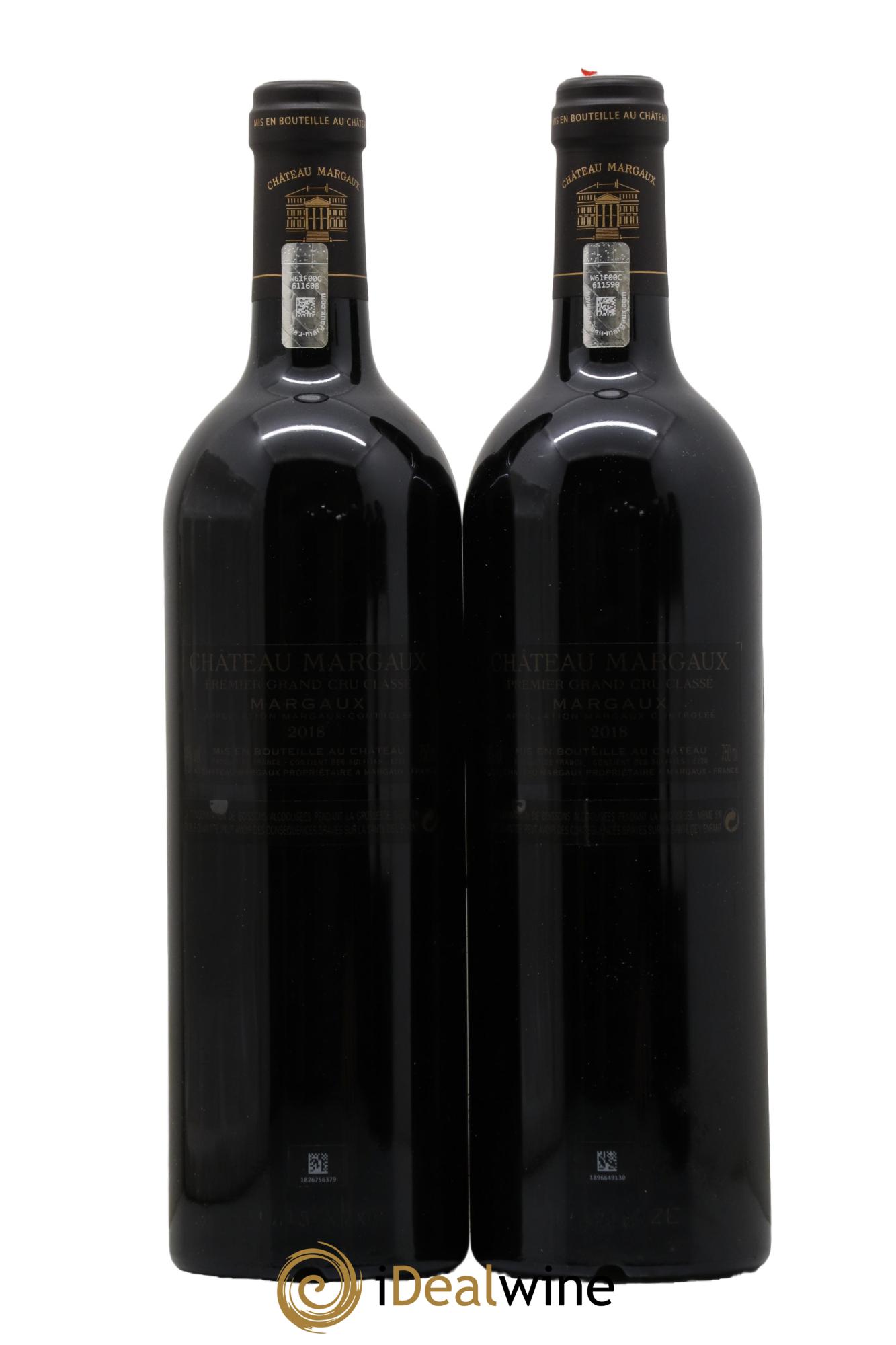 Château Margaux 1er Grand Cru Classé 2018 - Lot de 2 bouteilles - 1