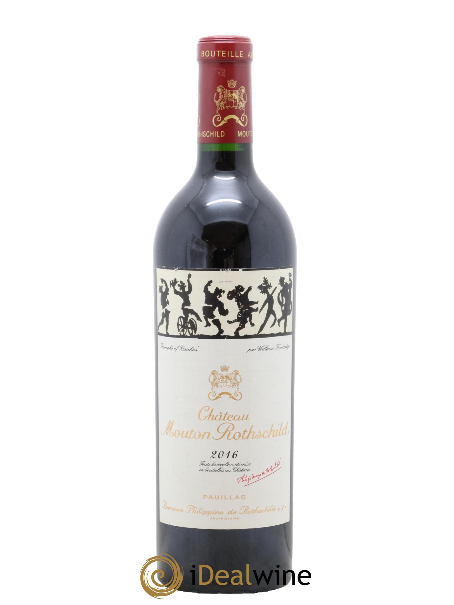 Château Mouton Rothschild 1er Grand Cru Classé 2016 - Lot de 1 bouteille - 0