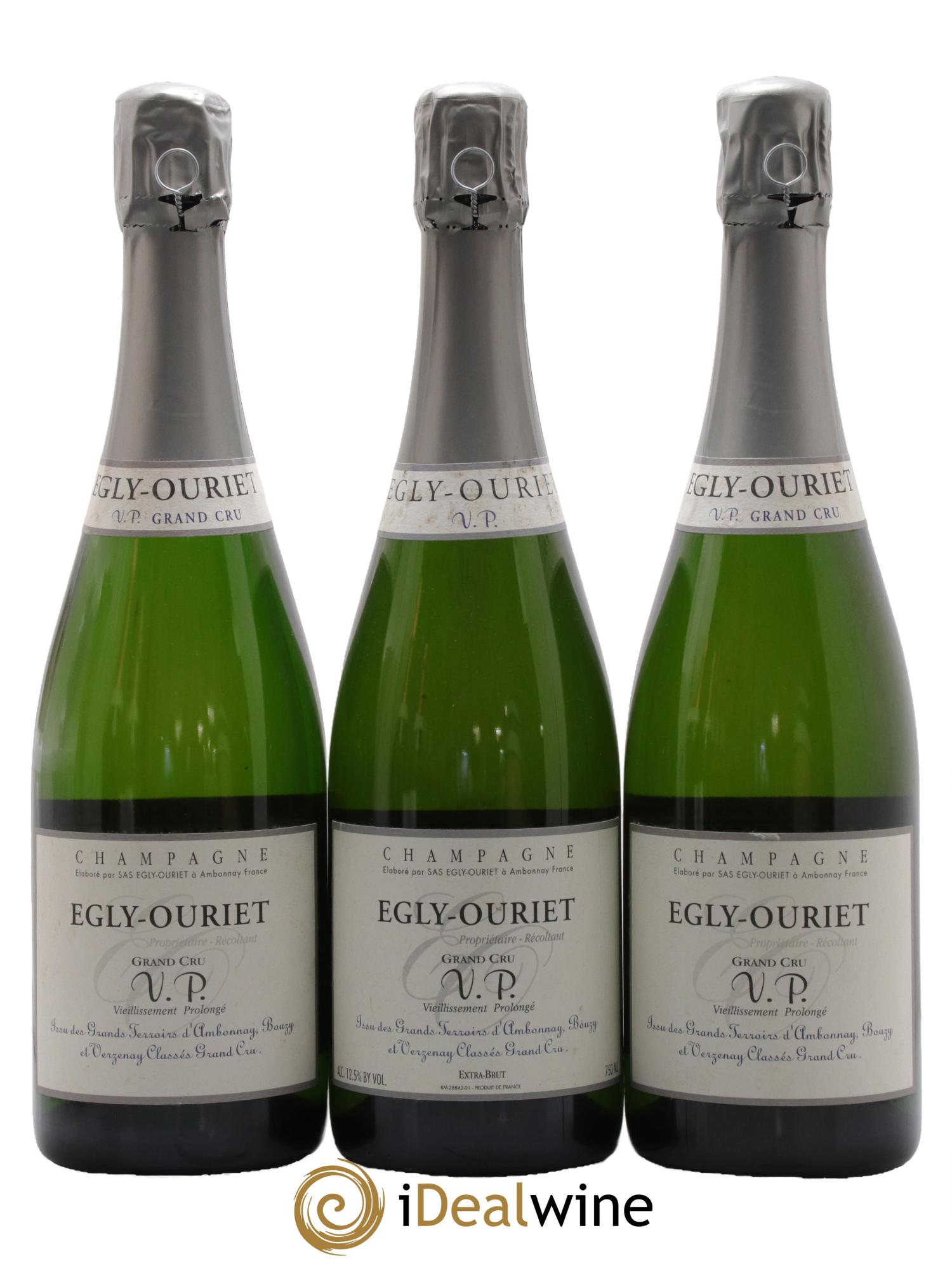 Extra Brut VP Egly-Ouriet - Lot of 3 bottles - 0