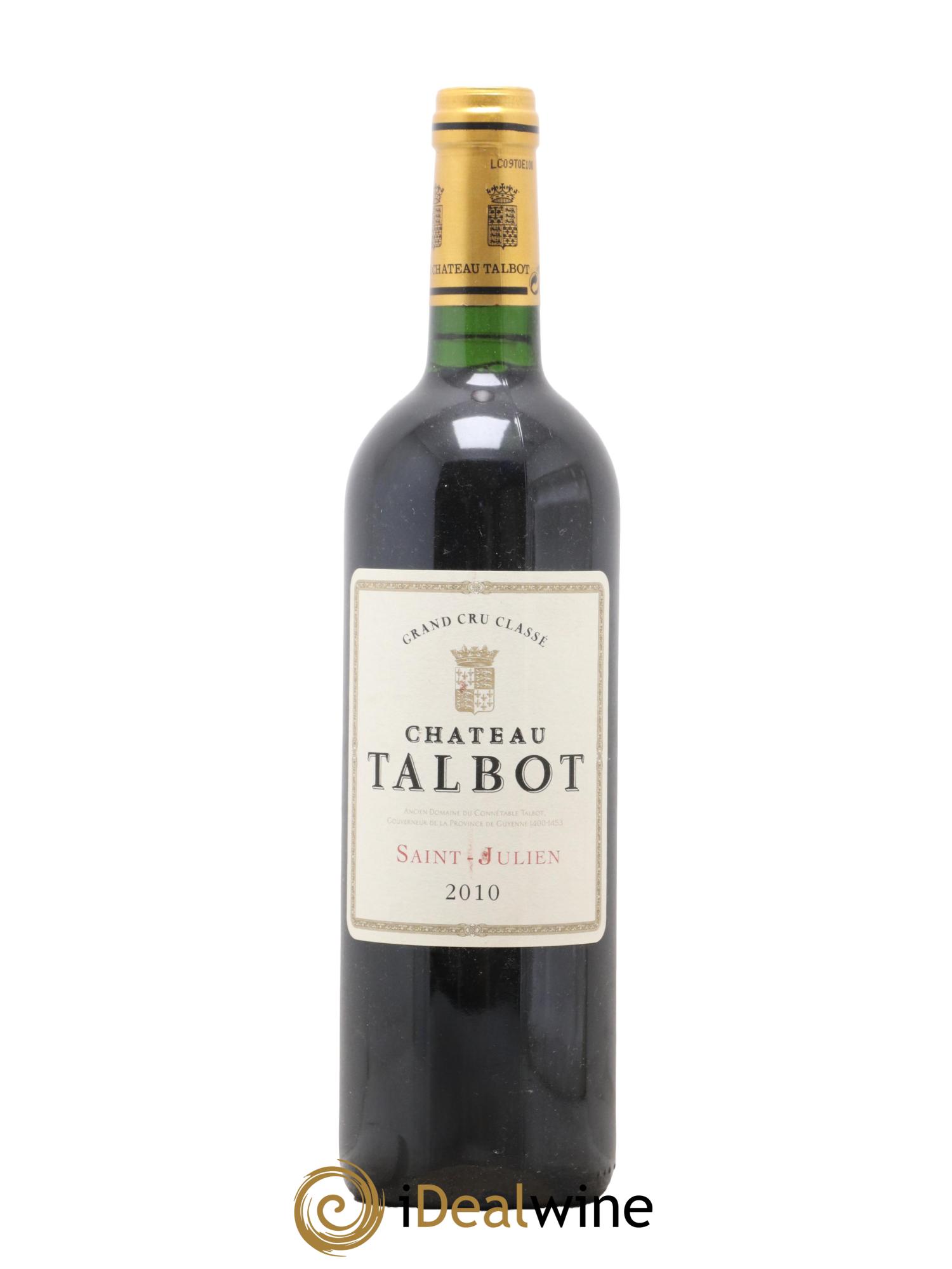 Château Talbot 4ème Grand Cru Classé 2010 - Posten von 1 Flasche - 0