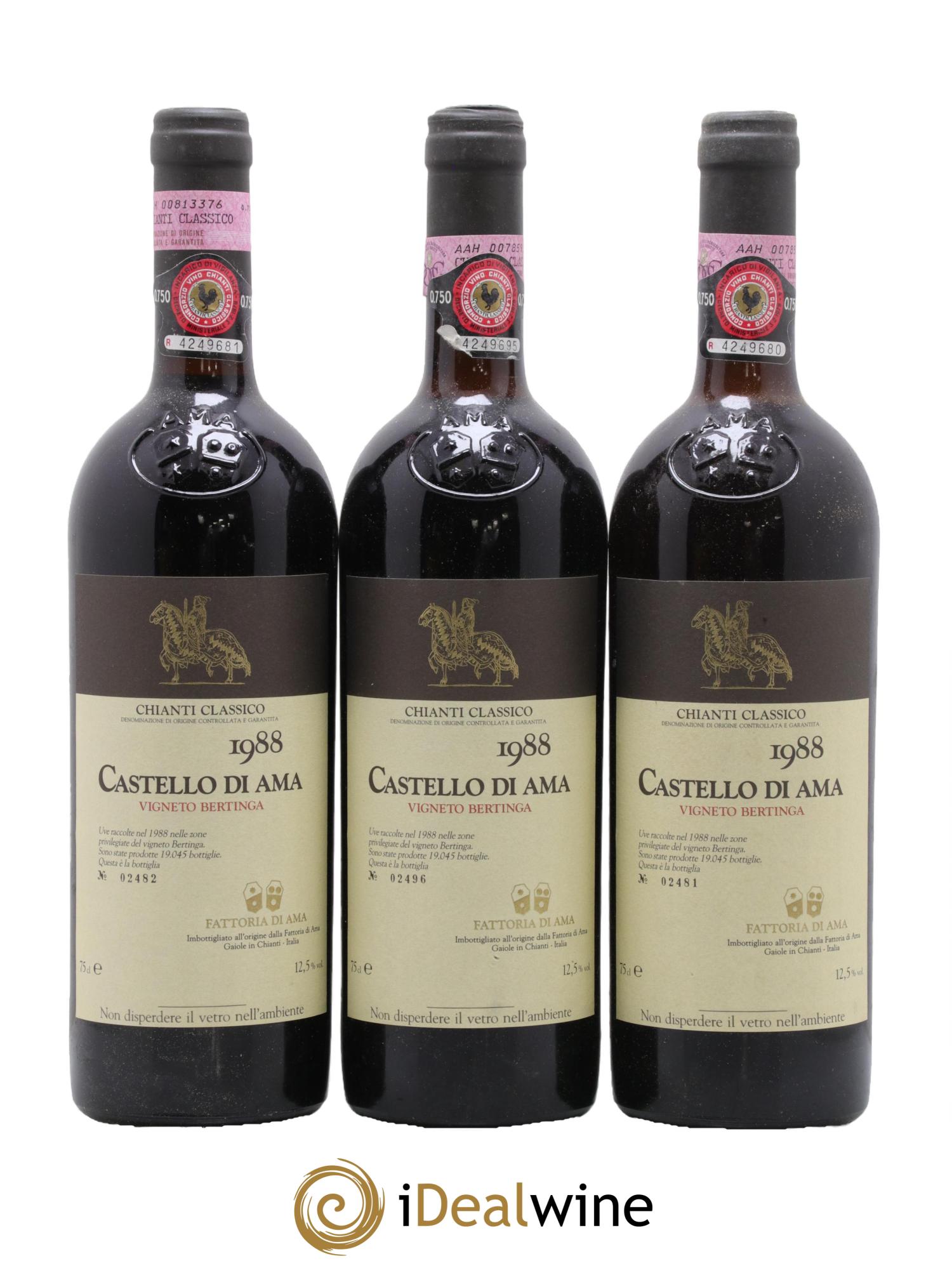 Chianti Classico DOCG Vingeto Bertinga Castello di Ama 1988 - Lotto di 6 bottiglie - 2