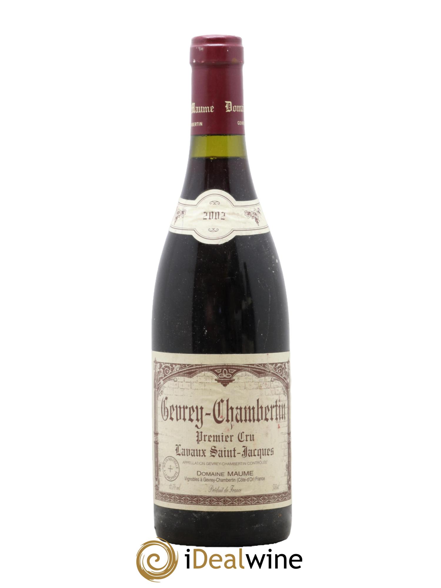 Gevrey-Chambertin 1er Cru Lavaux Saint Jacques  Maume (Domaine) 2002 - Lot de 1 bouteille - 0