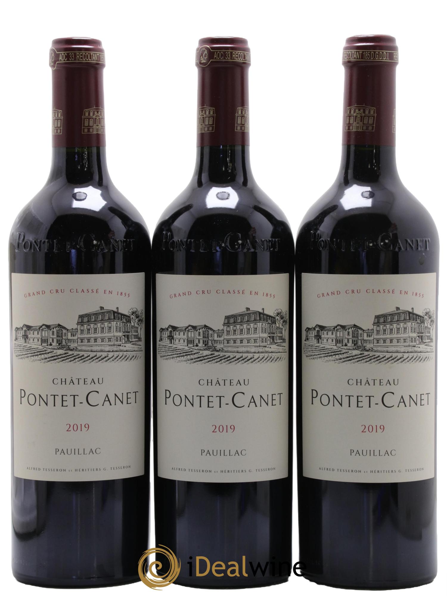 Château Pontet Canet 5ème Grand Cru Classé 2019 - Posten von 3 Flaschen - 0