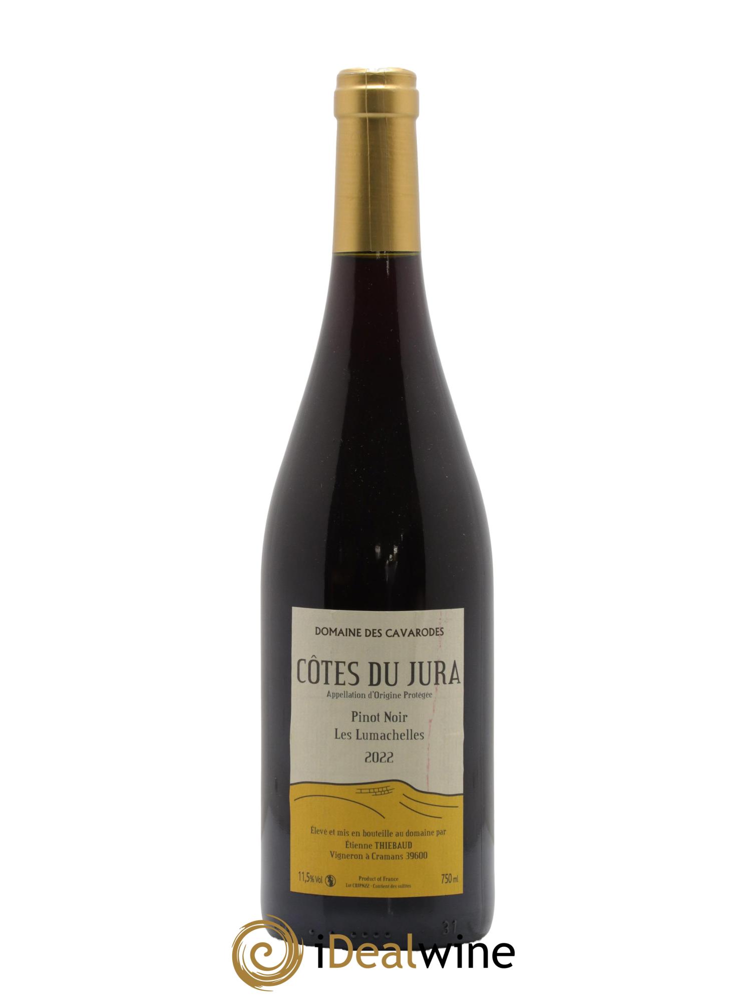 Côtes du Jura Pinot Noir Les Lumachelles Cavarodes (Domaine des) - Etienne Thiébaud 2022 - Lot of 1 bottle - 0