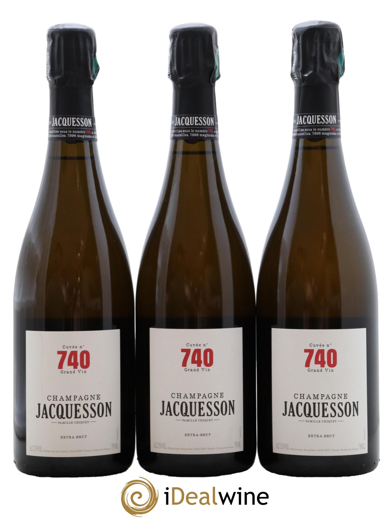 Cuvée 740 Extra Brut Jacquesson - Posten von 3 Flaschen - 0