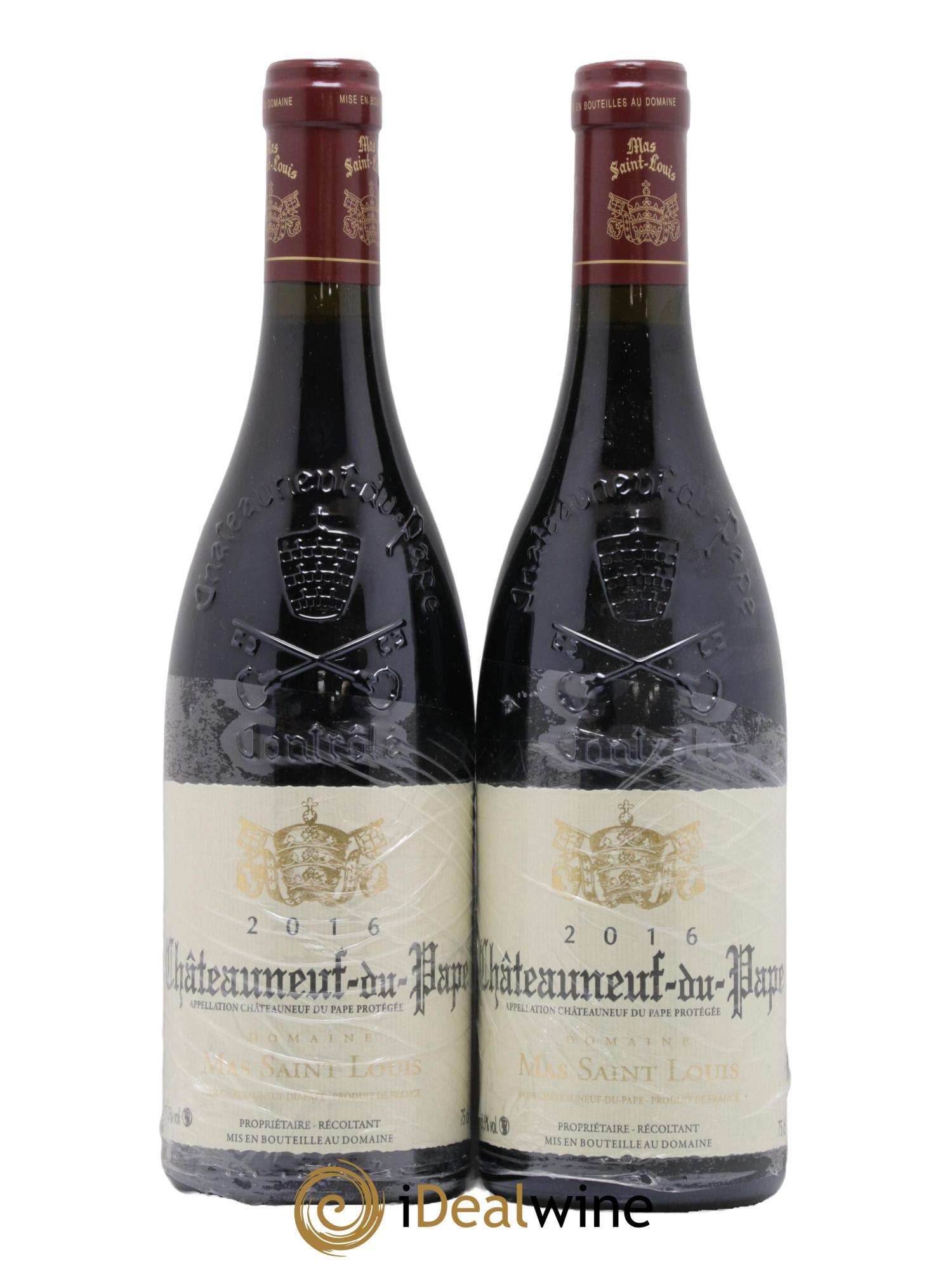 Châteauneuf-du-Pape Tradition Mas Saint-Louis  2016 - Lot de 2 bouteilles - 0