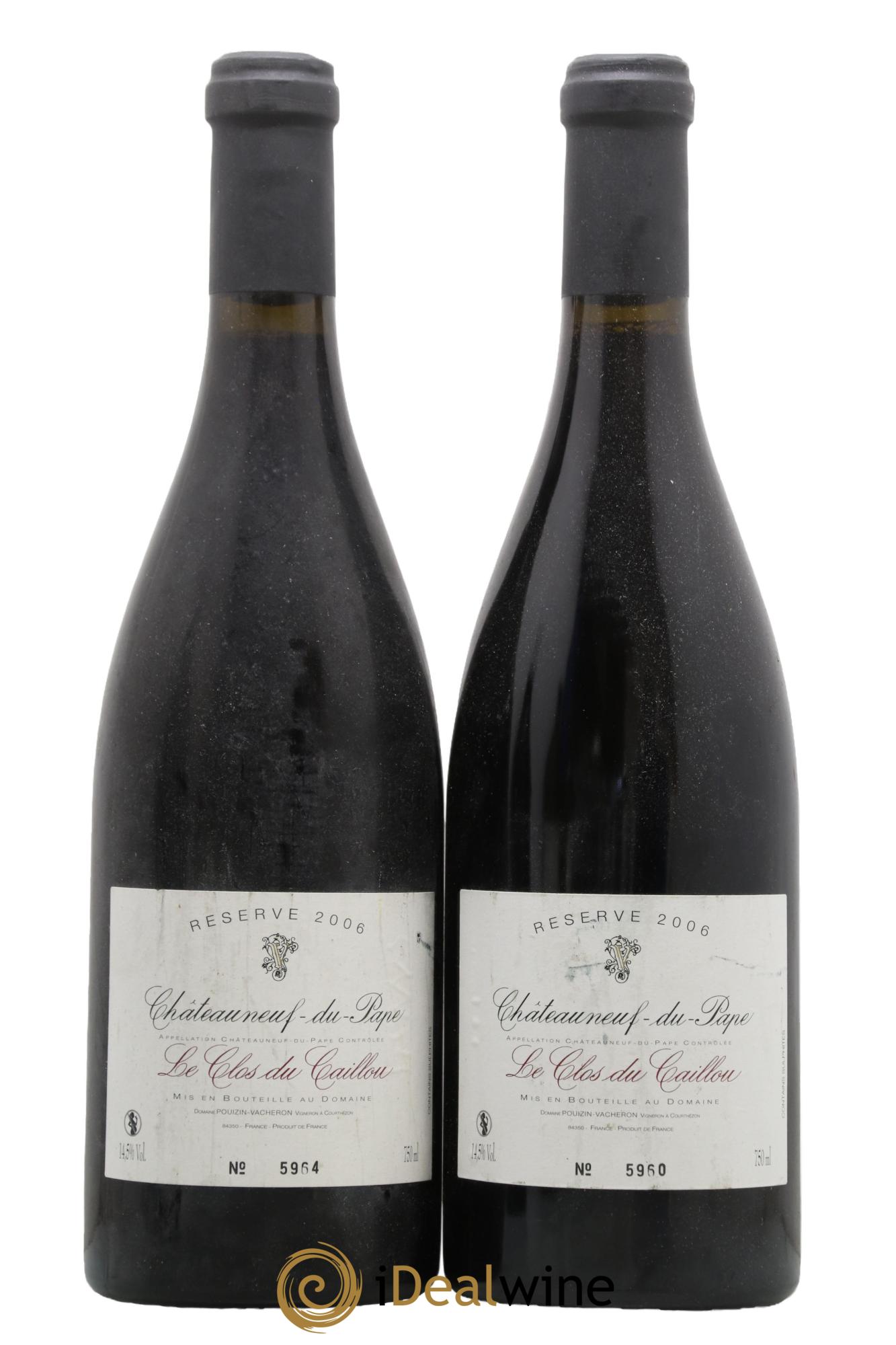 Châteauneuf-du-Pape Domaine Le Clos du Caillou Réserve Sylvie Vacheron 2006 - Lot de 2 bouteilles - 0