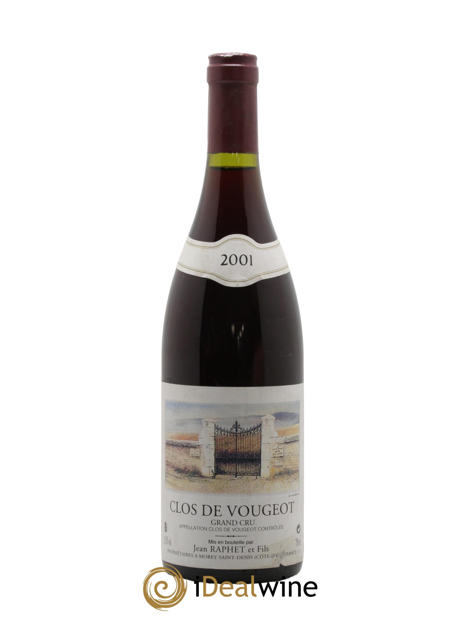 Clos de Vougeot Grand Cru Domaine Jean Raphet 2001 - Posten von 1 Flasche - 0