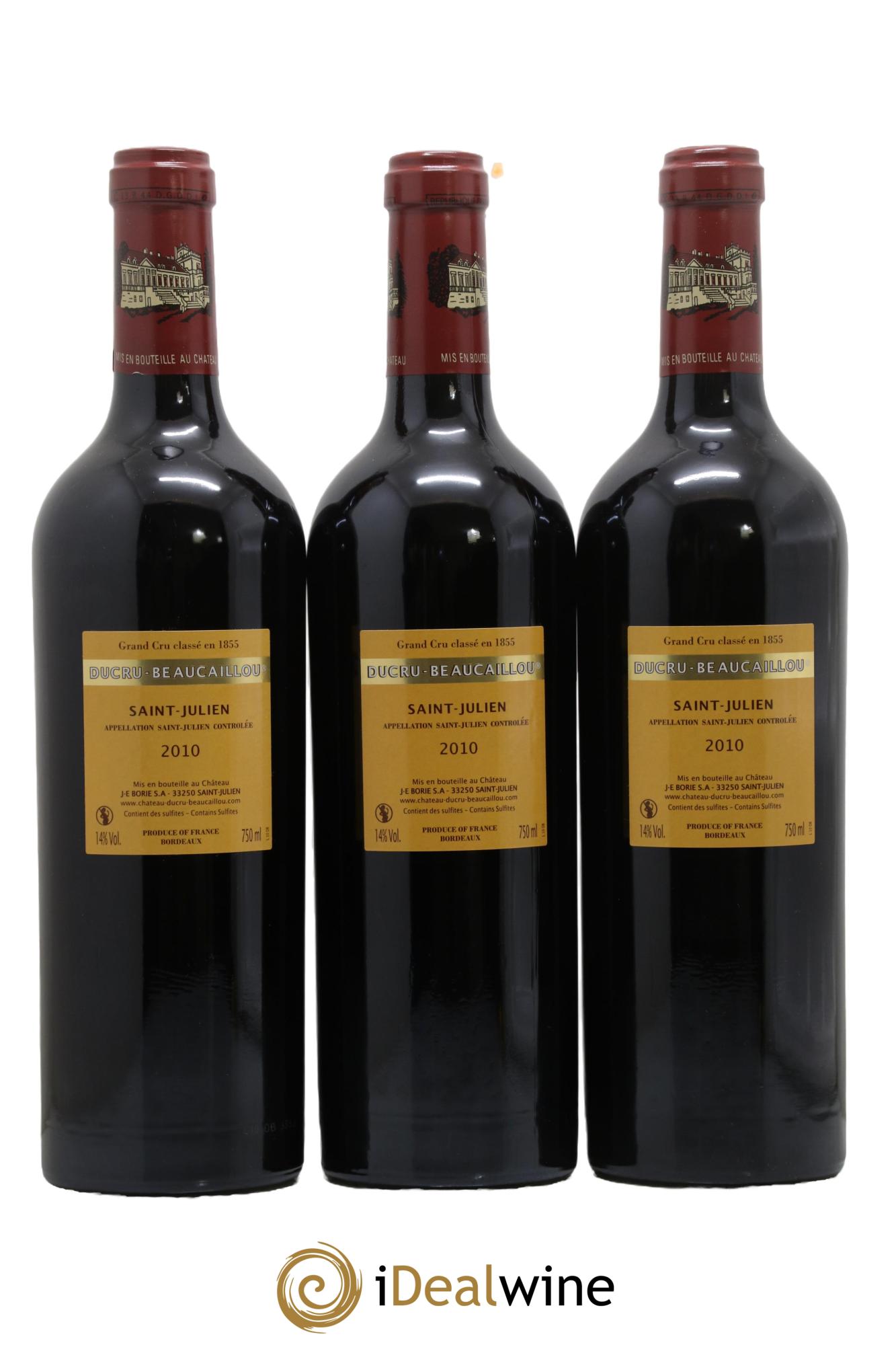 Château Ducru Beaucaillou 2ème Grand Cru Classé 2010 - Lot de 3 bouteilles - 1