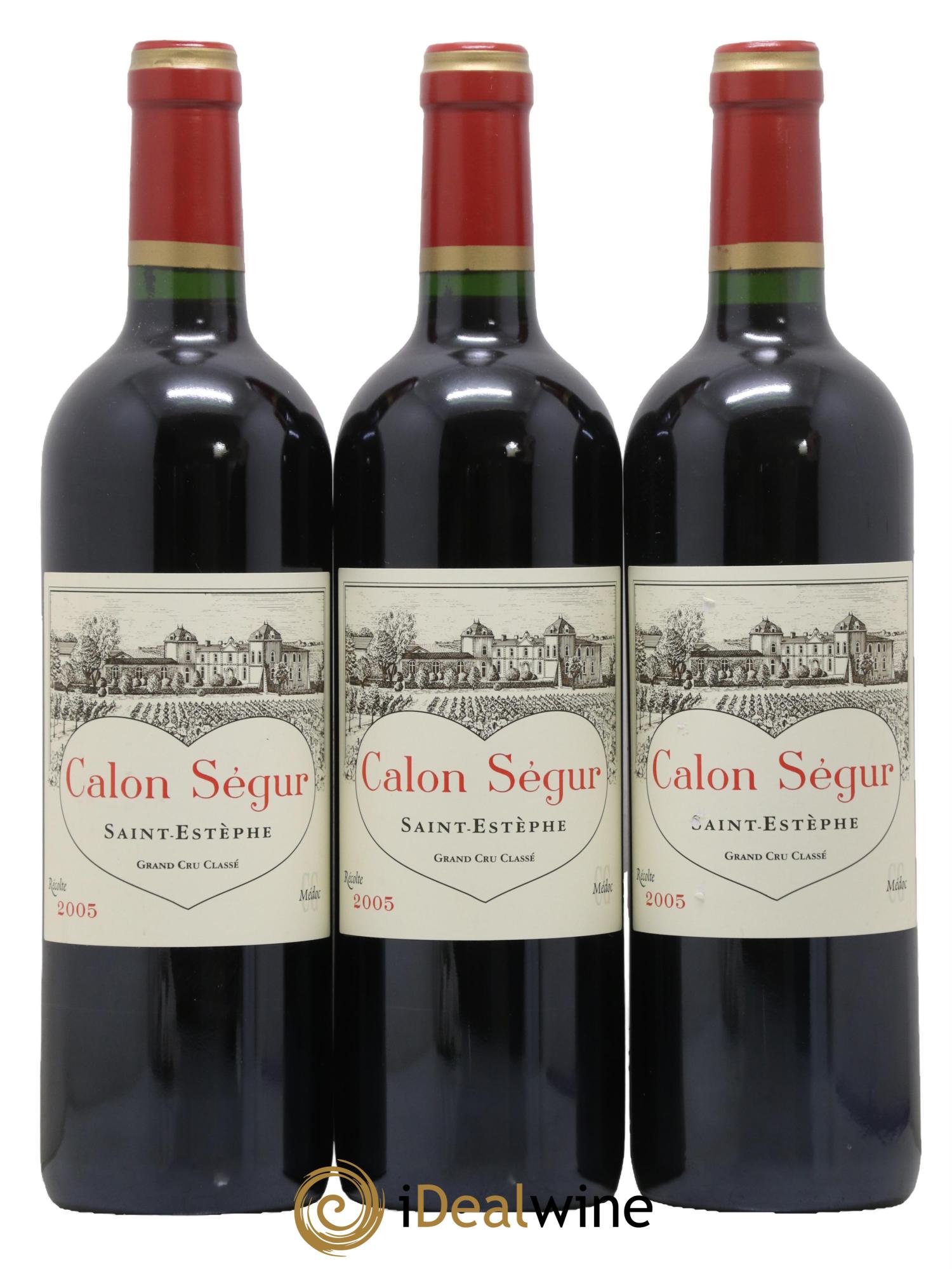 Château Calon Ségur 3ème Grand Cru Classé 2005 - Lot of 3 bottles - 0