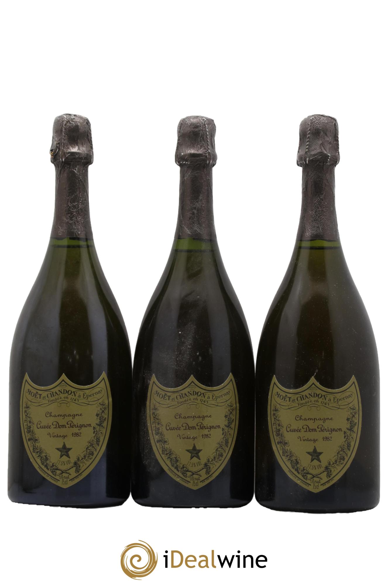 Brut Dom Pérignon 1982 - Lot of 3 bottles - 0