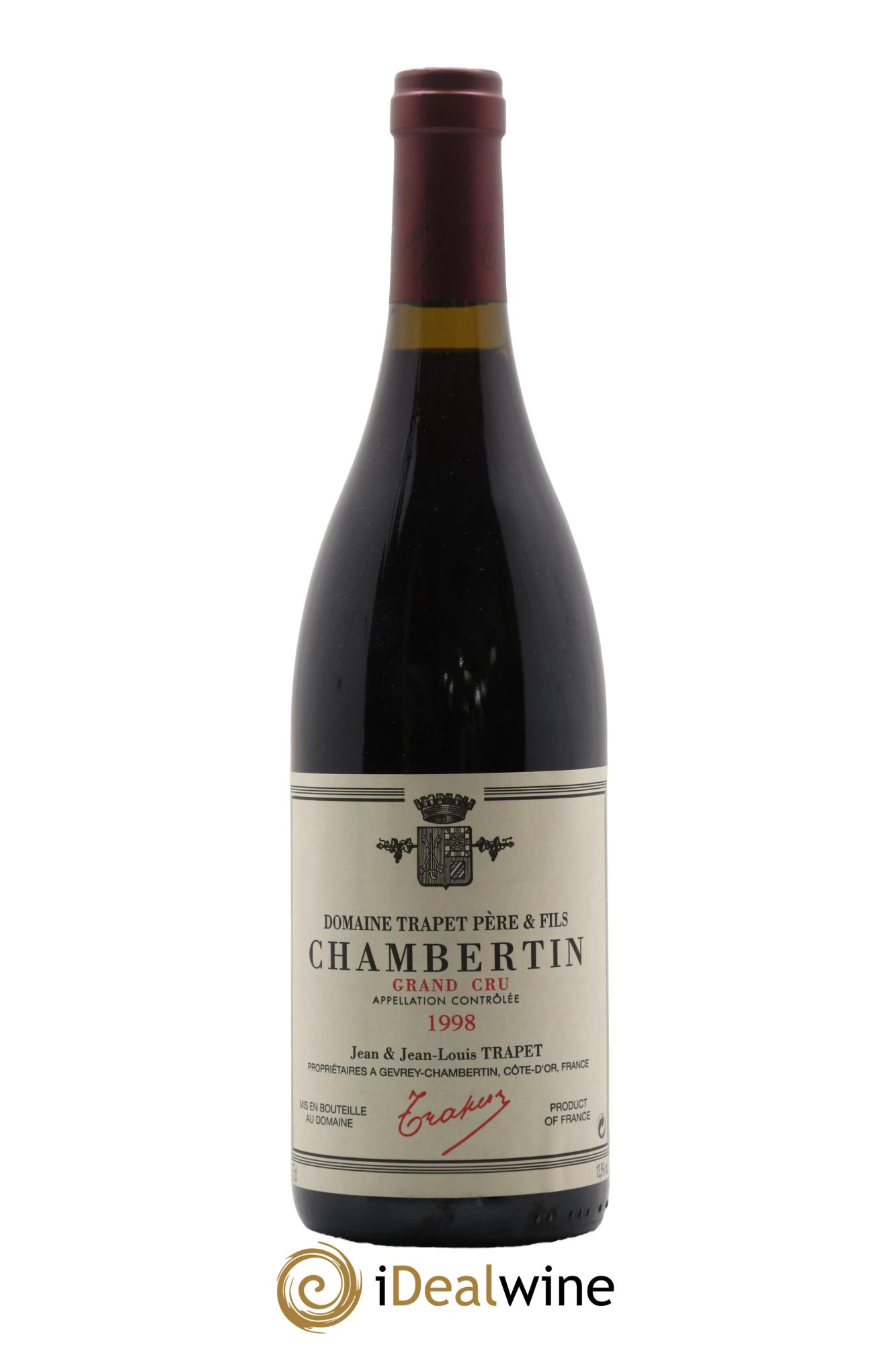 Chambertin Grand Cru Domaine Trapet  1998 - Posten von 1 Flasche - 0