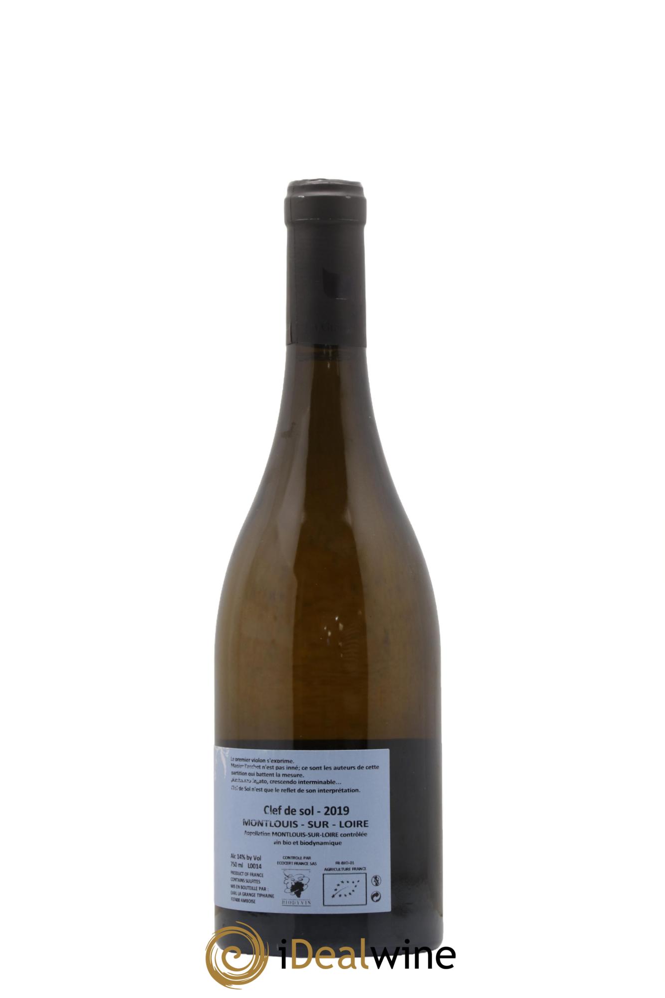 Montlouis-sur-Loire Clef de Sol La Grange Tiphaine 2019 - Lot of 1 bottle - 1