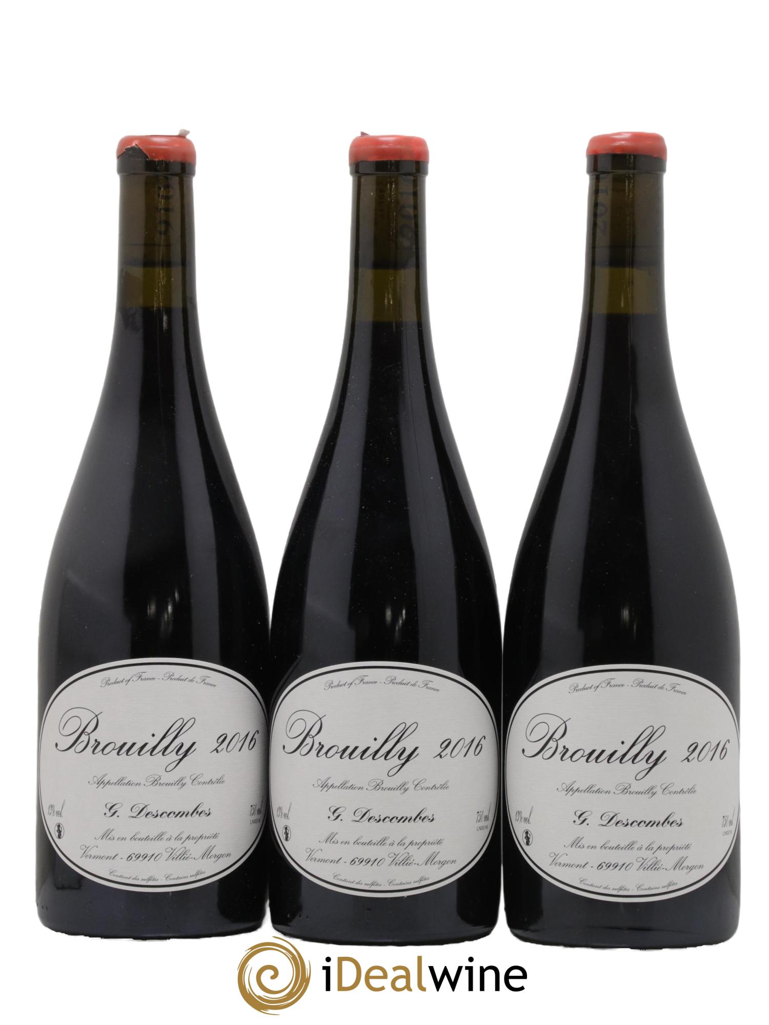 Brouilly Vieilles vignes Georges Descombes (Domaine) 2016 - Lotto di 3 bottiglie - 0