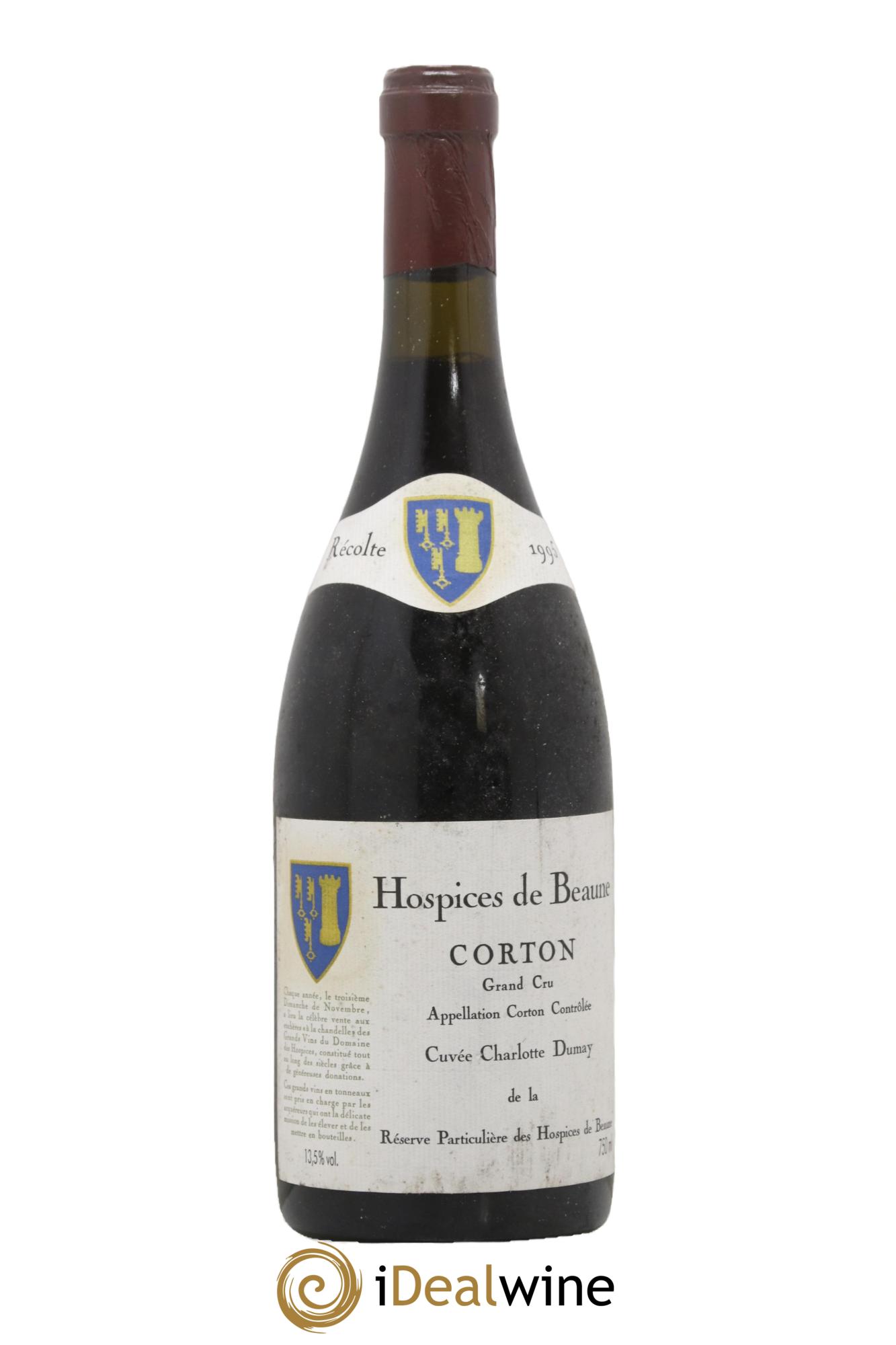 Corton Grand Cru Cuvée Charlotte Dumay Hospices de Beaune 1995 - Lotto di 1 bottiglia - 0