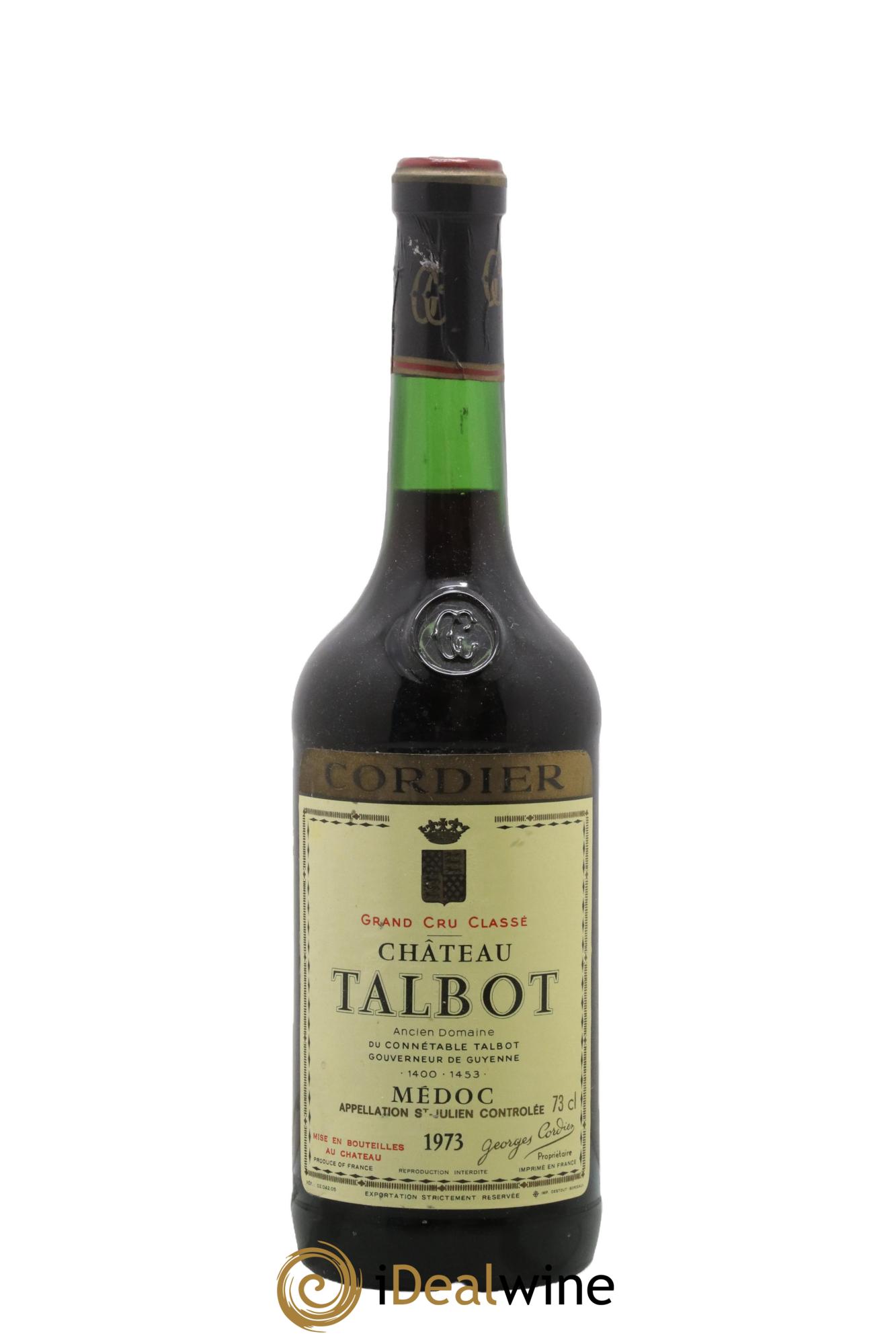 Château Talbot 4ème Grand Cru Classé 1973 - Lot of 1 bottle - 0