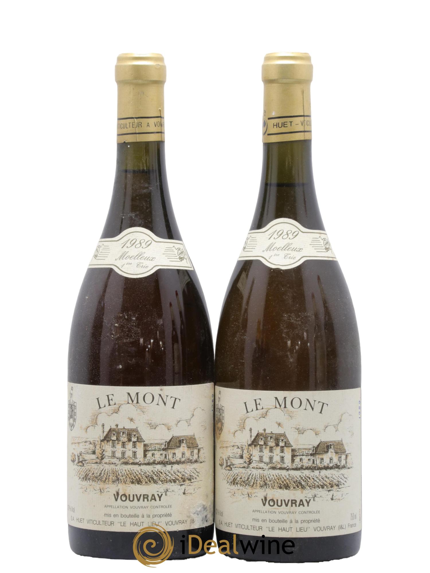 Vouvray Le Mont Moelleux 1ère Trie Domaine Huet 1989 - Lot de 2 bouteilles - 0