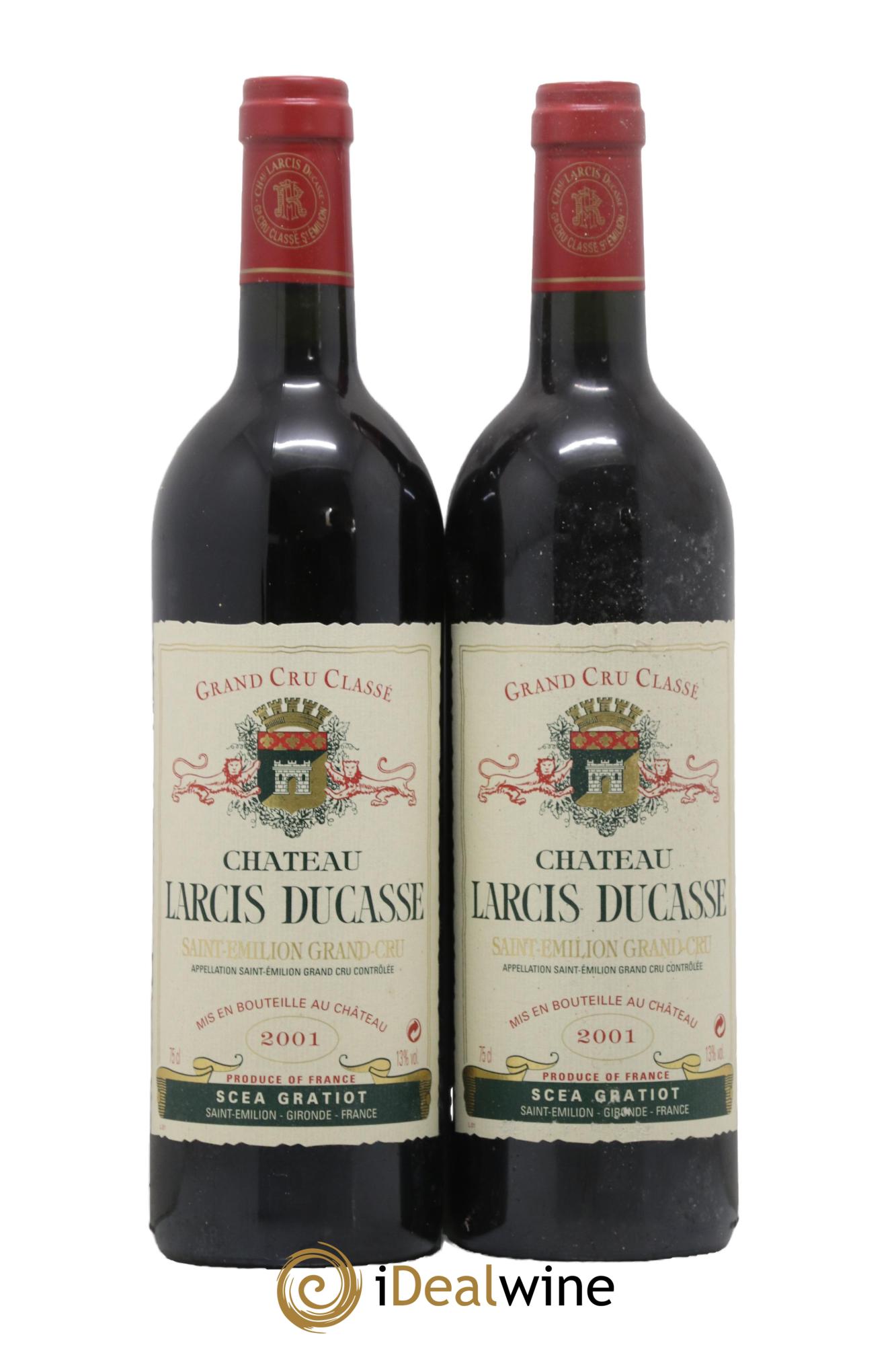 Château Larcis Ducasse 1er Grand Cru Classé B 2001 - Posten von 2 Flaschen - 0