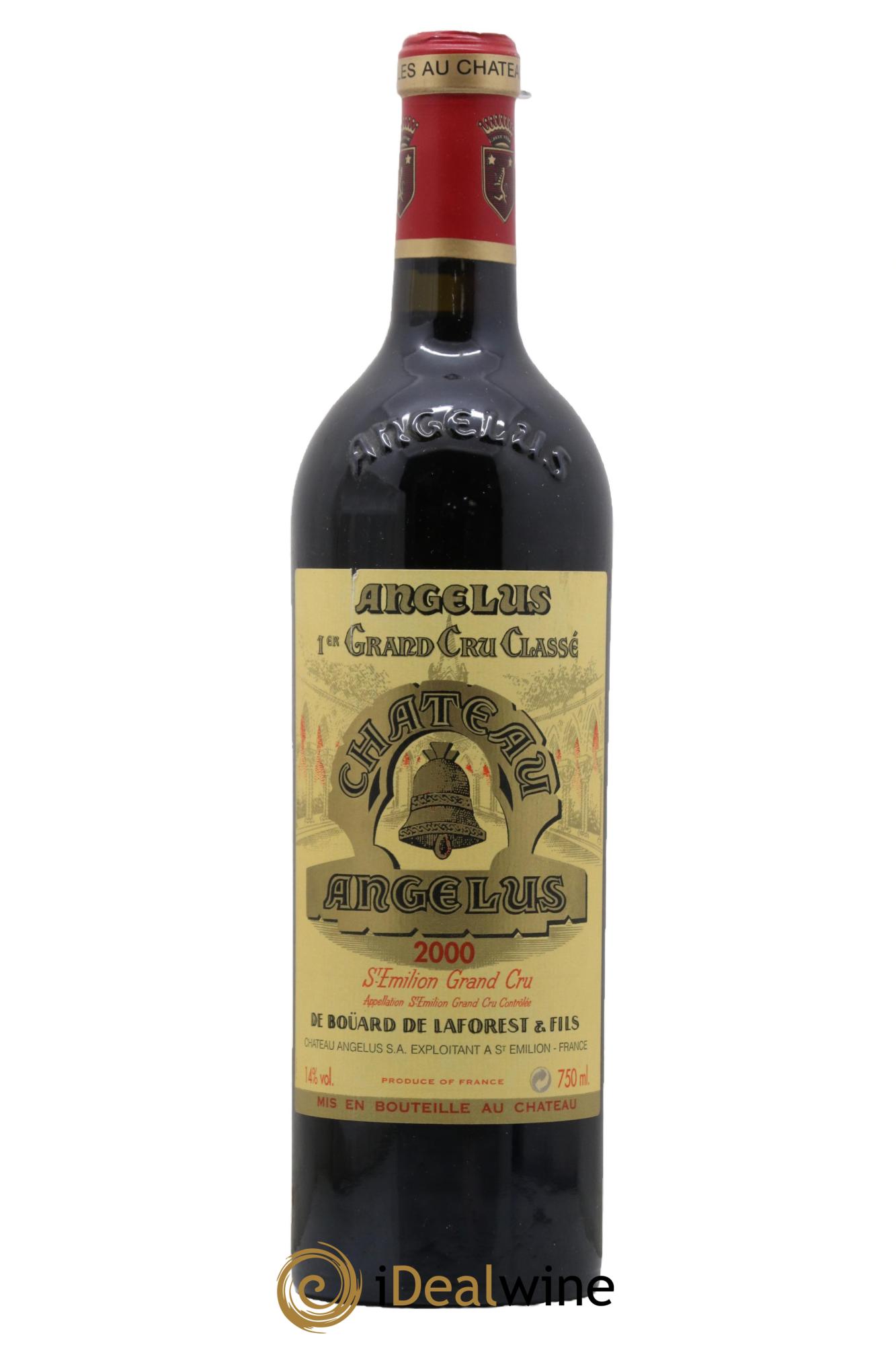 Château Angélus 1er Grand Cru Classé A 2000 - Lot de 1 bouteille - 0