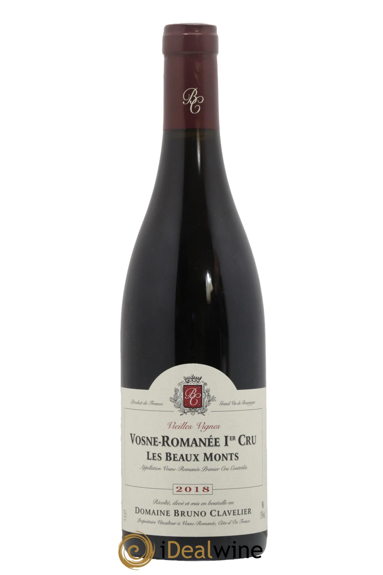 Vosne-Romanée 1er Cru Les Beaux Monts Vieilles vignes  Bruno Clavelier 2018 - Lot de 1 bouteille - 0