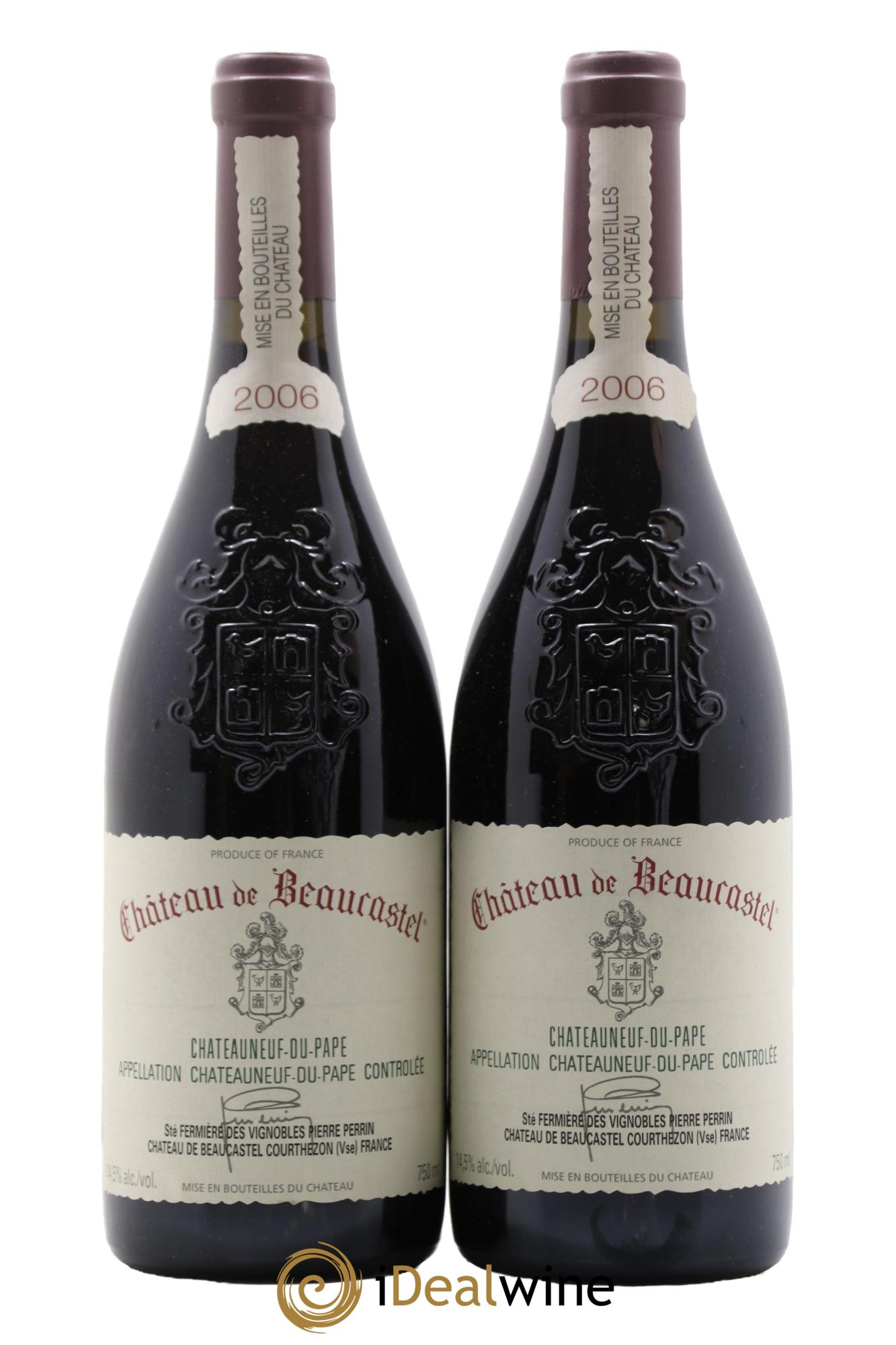 Châteauneuf-du-Pape Château de Beaucastel Famille Perrin 2006 - Lot de 2 bouteilles - 0