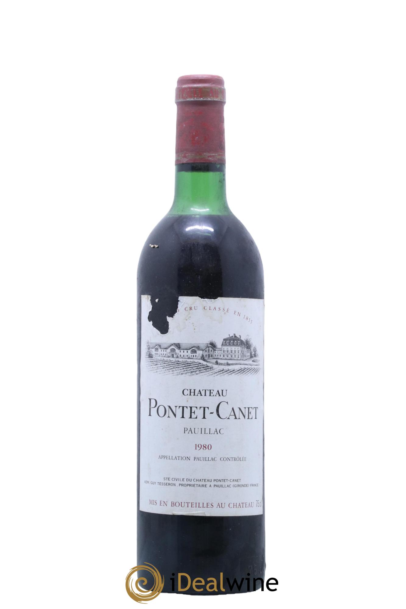 Château Pontet Canet 5ème Grand Cru Classé  1980 - Lot de 1 bouteille - 0