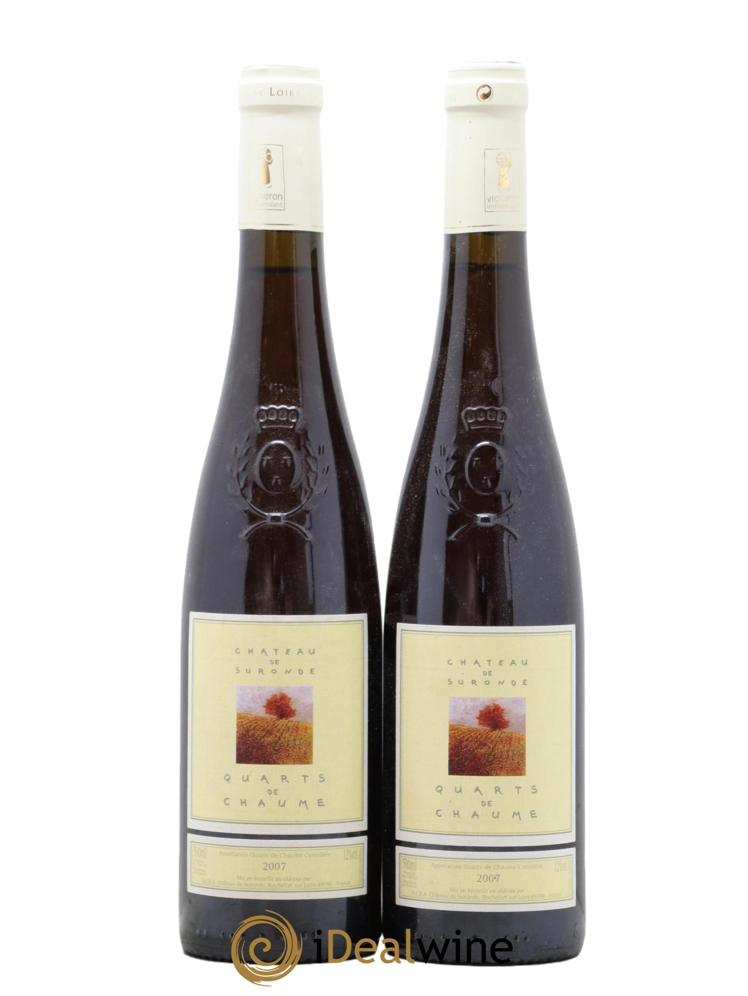 Quarts de Chaume Château de Suronde 2007 - Lotto di 2 bottiglie - 0