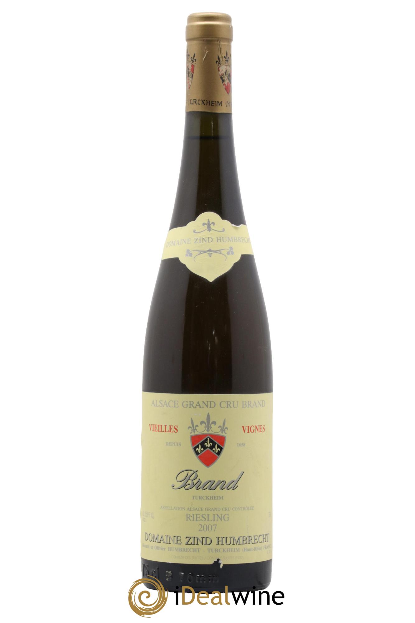 Alsace Riesling Grand Cru Brand Vieilles vignes Zind-Humbrecht (Domaine) 2007 - Lot de 1 bouteille - 0