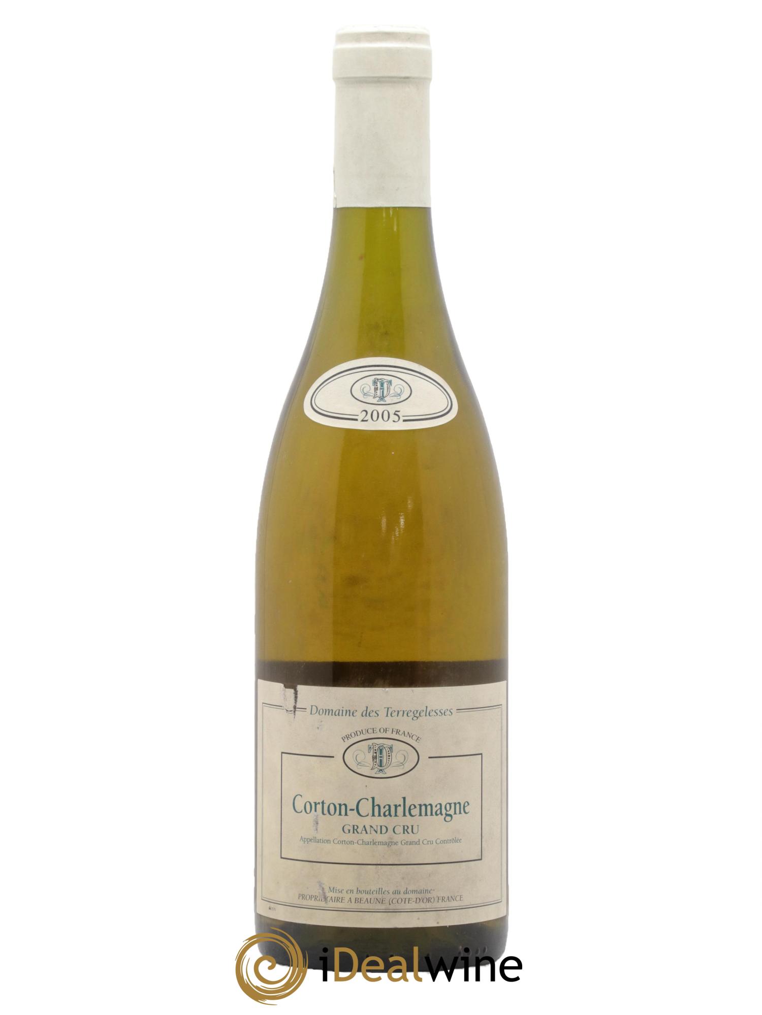 Corton-Charlemagne Grand Cru Domaine des Terregelesses 2005 - Lot de 1 bouteille - 0