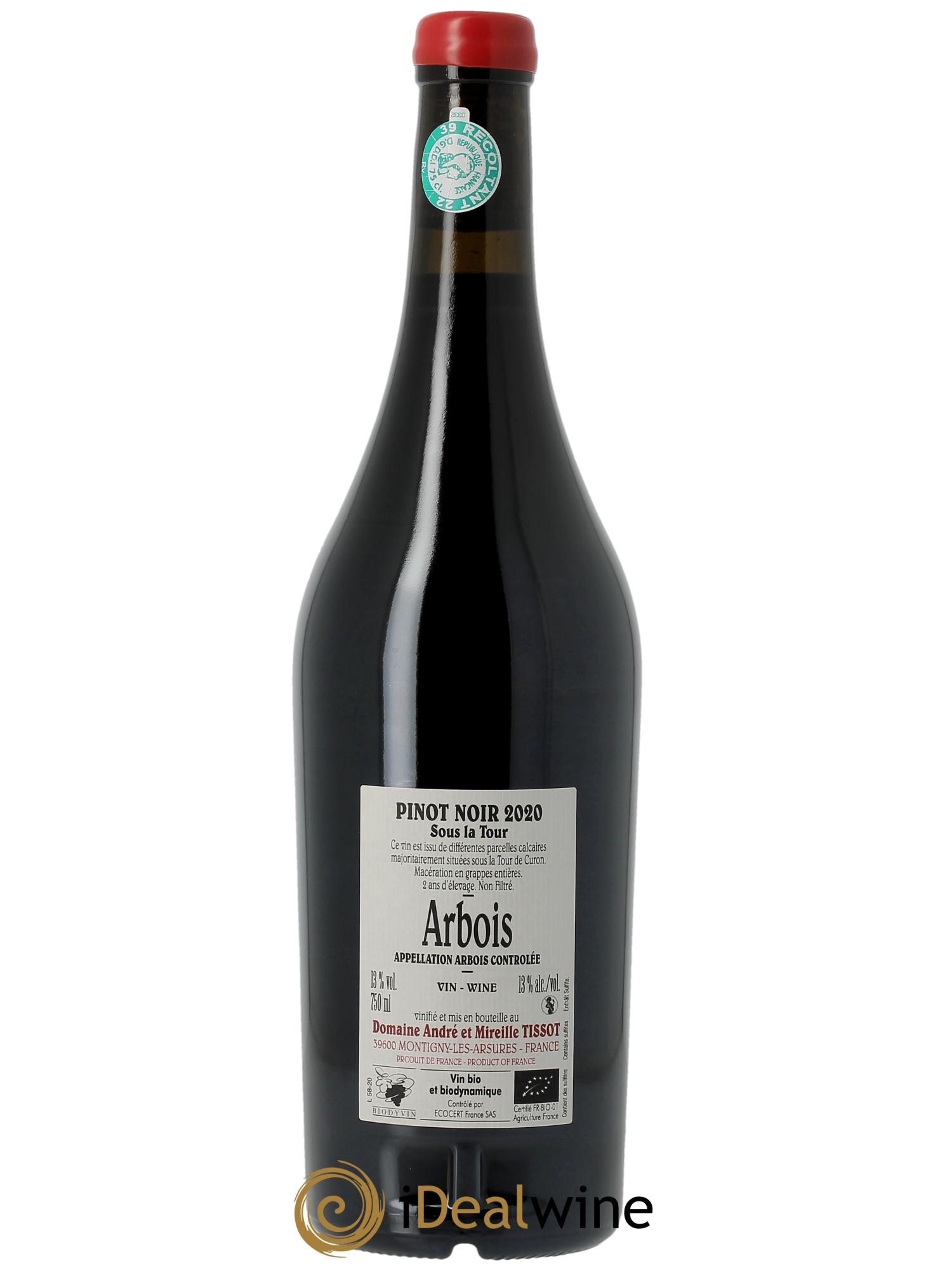 Arbois Sous la Tour Pinot Noir Bénédicte et Stéphane Tissot 2020 - Lot of 1 bottle - 1