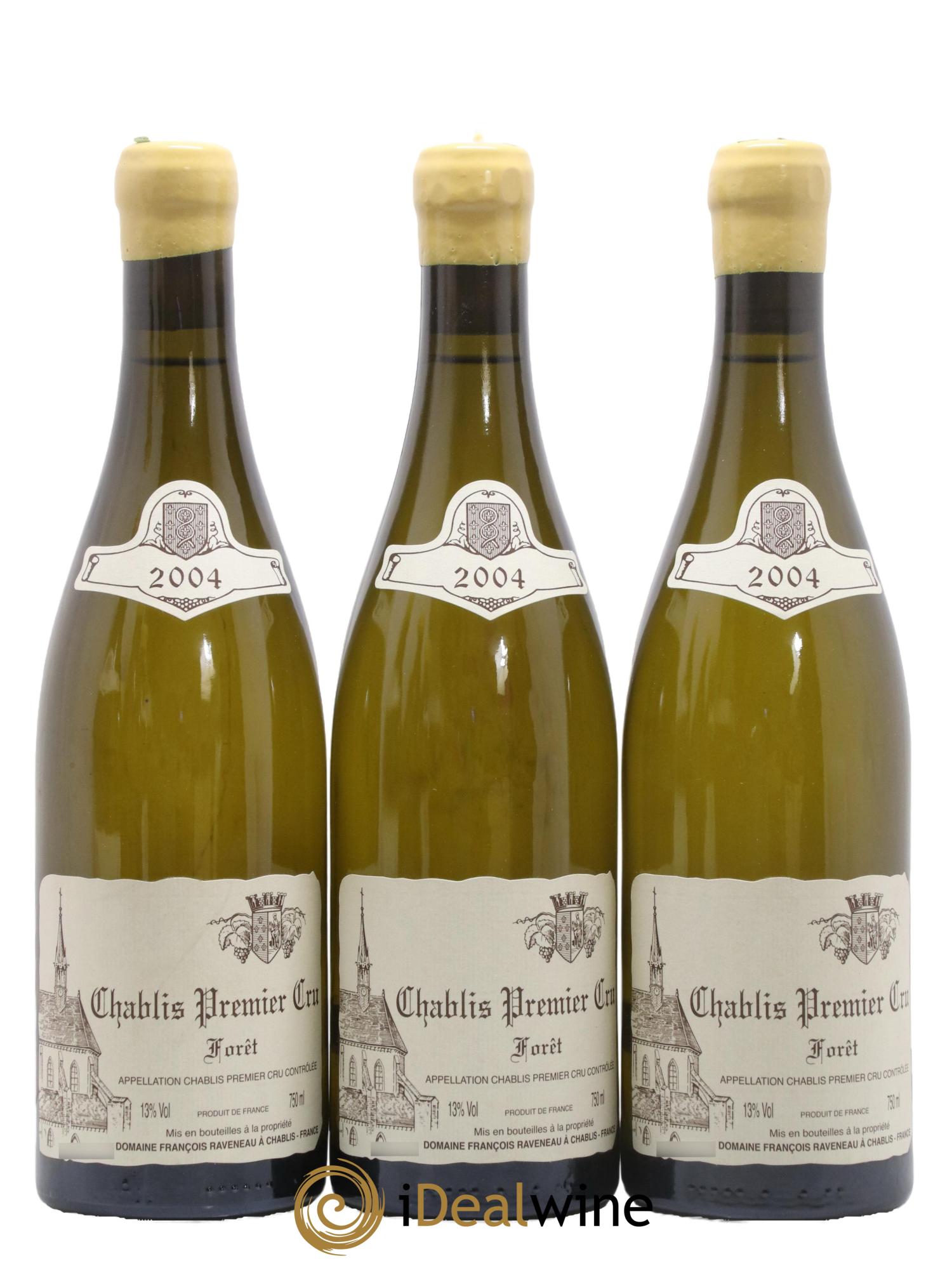 Chablis 1er Cru Forêt Raveneau (Domaine) 2004 - Lot of 3 bottles - 0