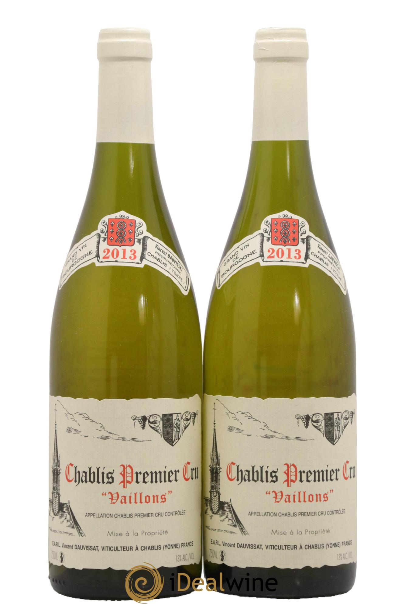 Chablis 1er Cru Vaillons Vincent Dauvissat (Domaine) 2013 - Lot de 2 bouteilles - 0