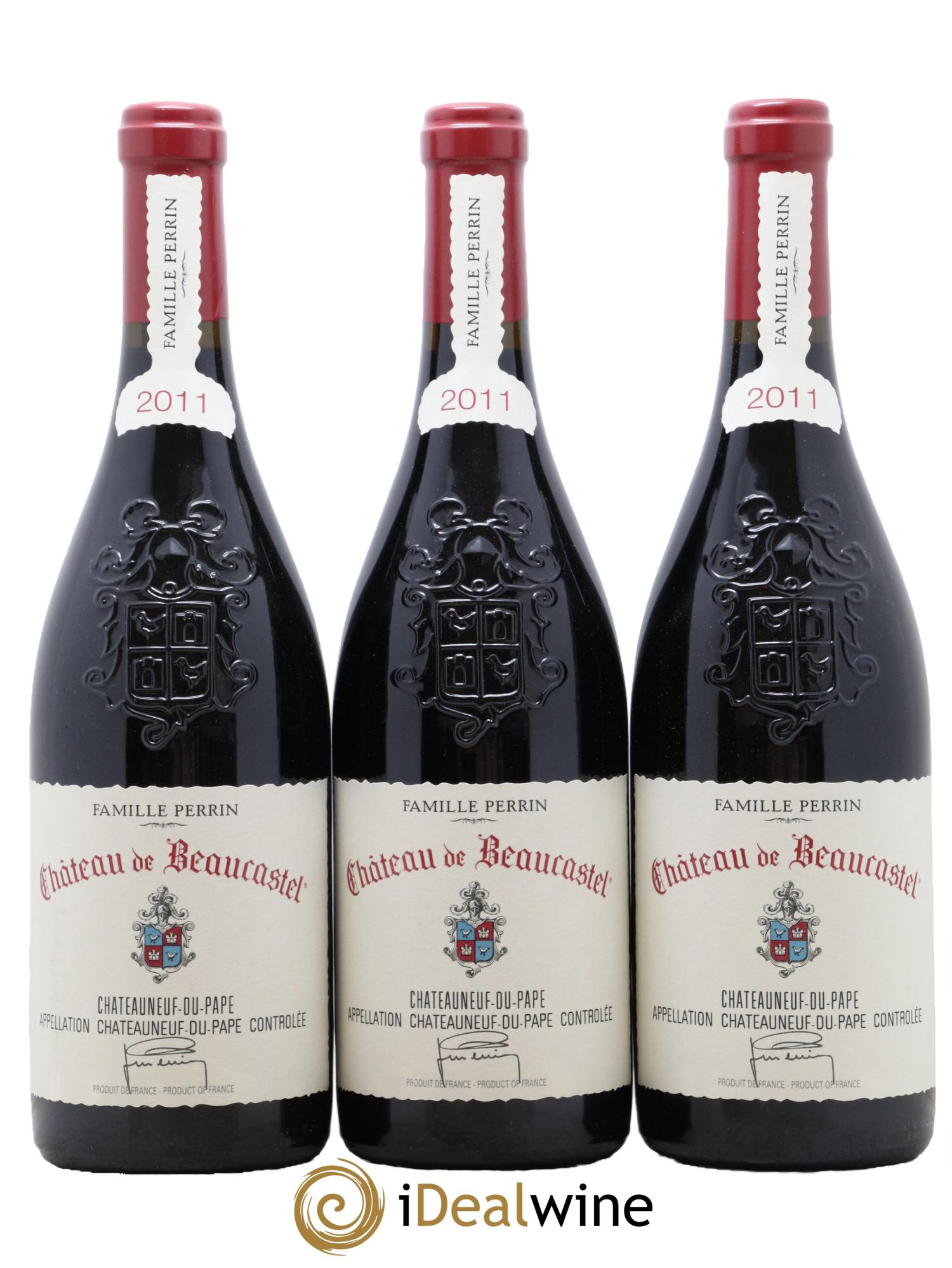 Châteauneuf-du-Pape Château de Beaucastel Famille Perrin 2011 - Lot de 3 bouteilles - 0