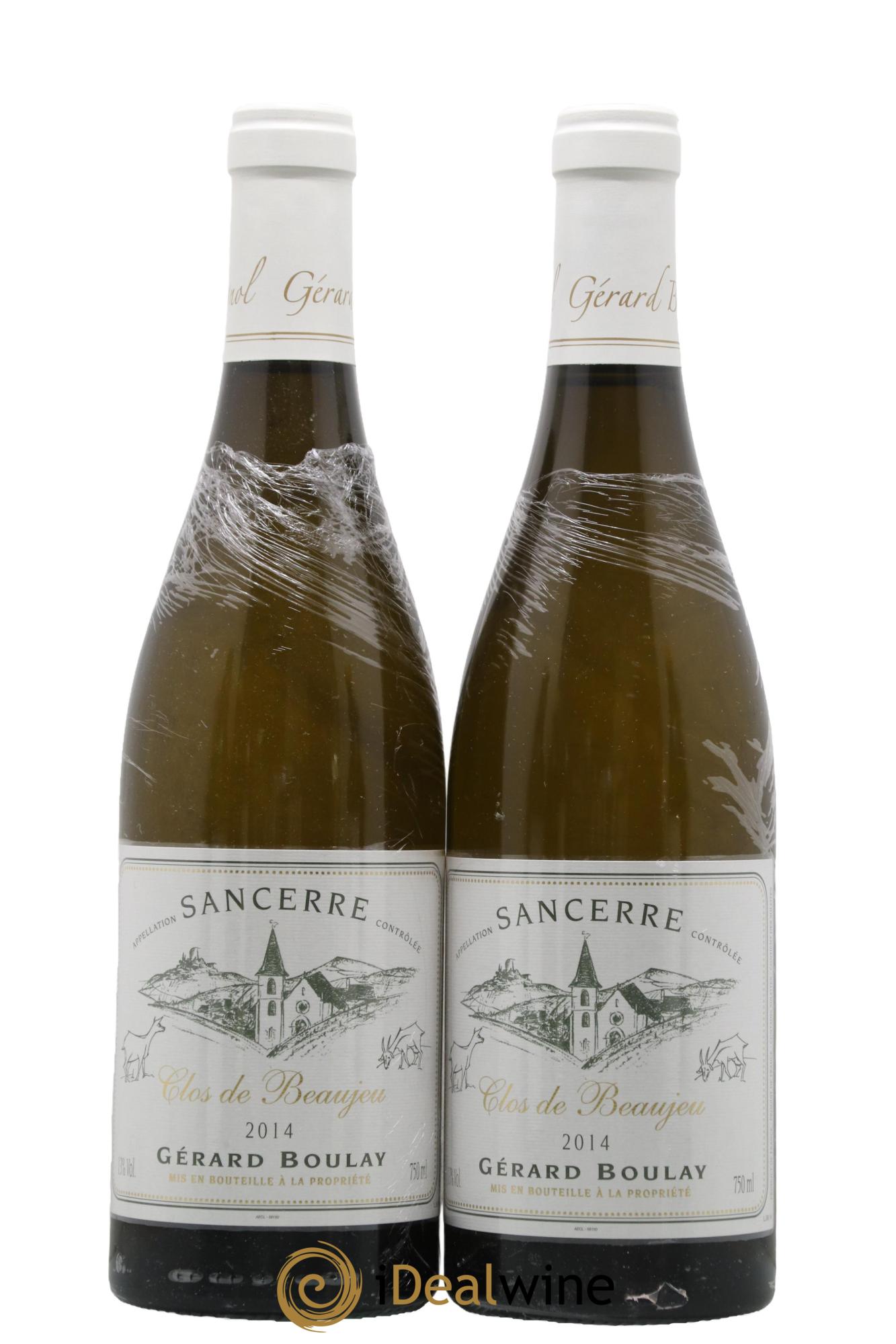 Sancerre Clos de Beaujeu Gérard Boulay 2014 - Lot of 2 bottles - 0