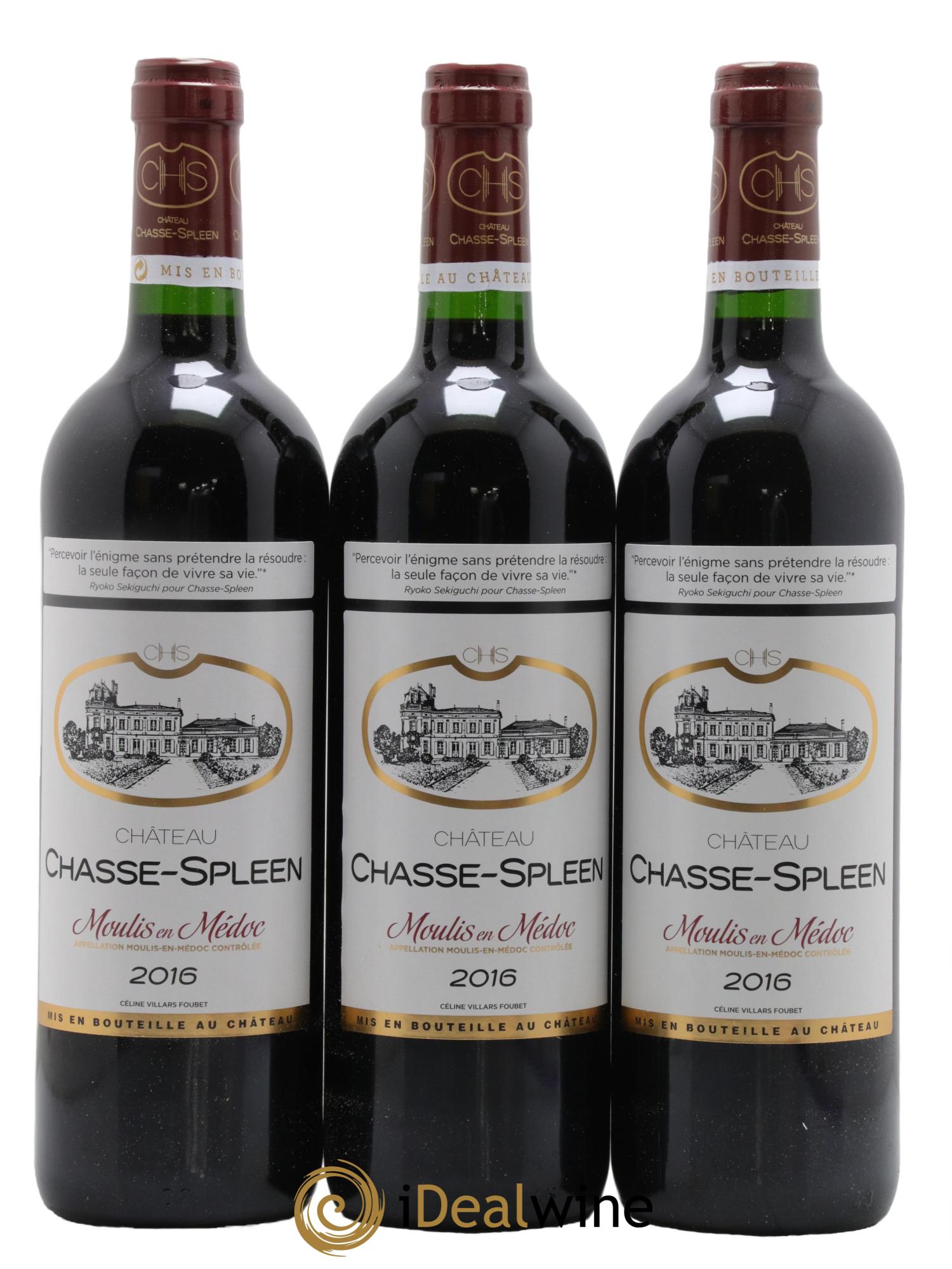 Château Chasse Spleen 2016 - Posten von 3 Flaschen - 0