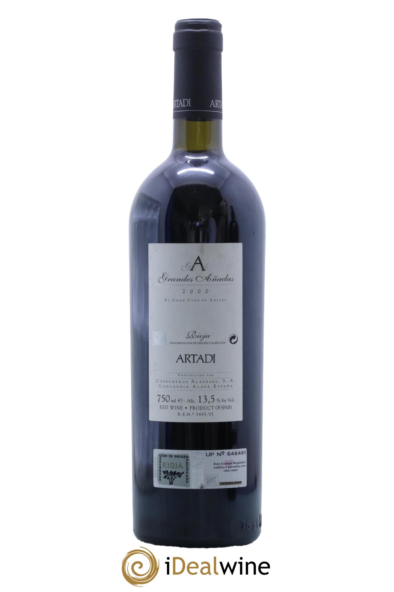 Rioja DOCA Artadi Grandes Anadas El Gran Vino Artadi 2000 - Lotto di 1 bottiglia - 1