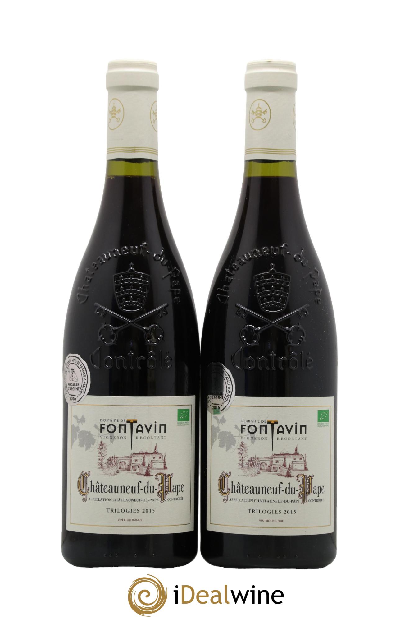 Châteauneuf-du-Pape Trilogies Fontavin 2015 - Lot de 2 bouteilles - 0